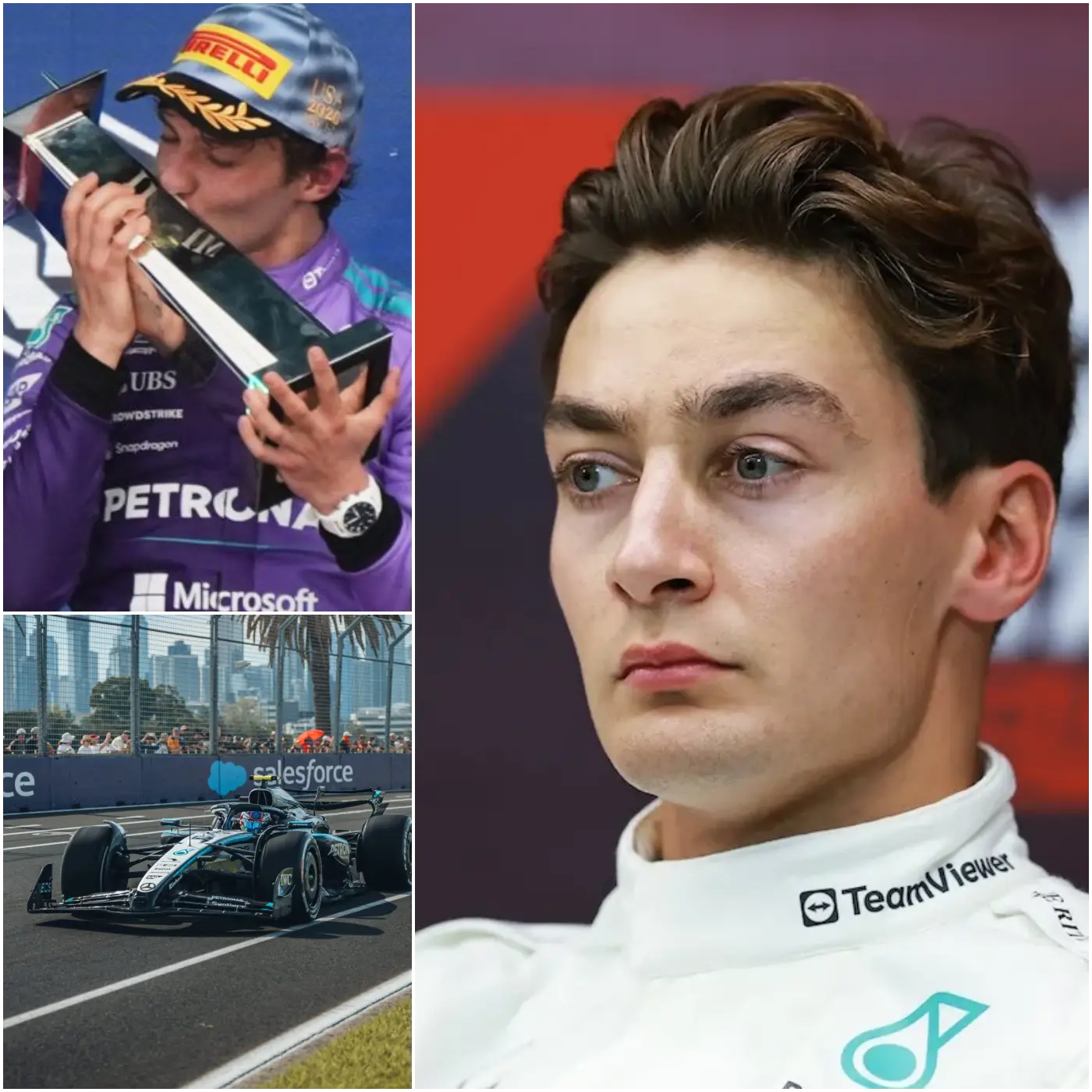 Cover Image for 10 minuti fa 🛑 “HA VINTO PER FORTUNA.” – George Russell ha fatto molti commenti sarcastici e beffardi su Kimi Antonelli.
