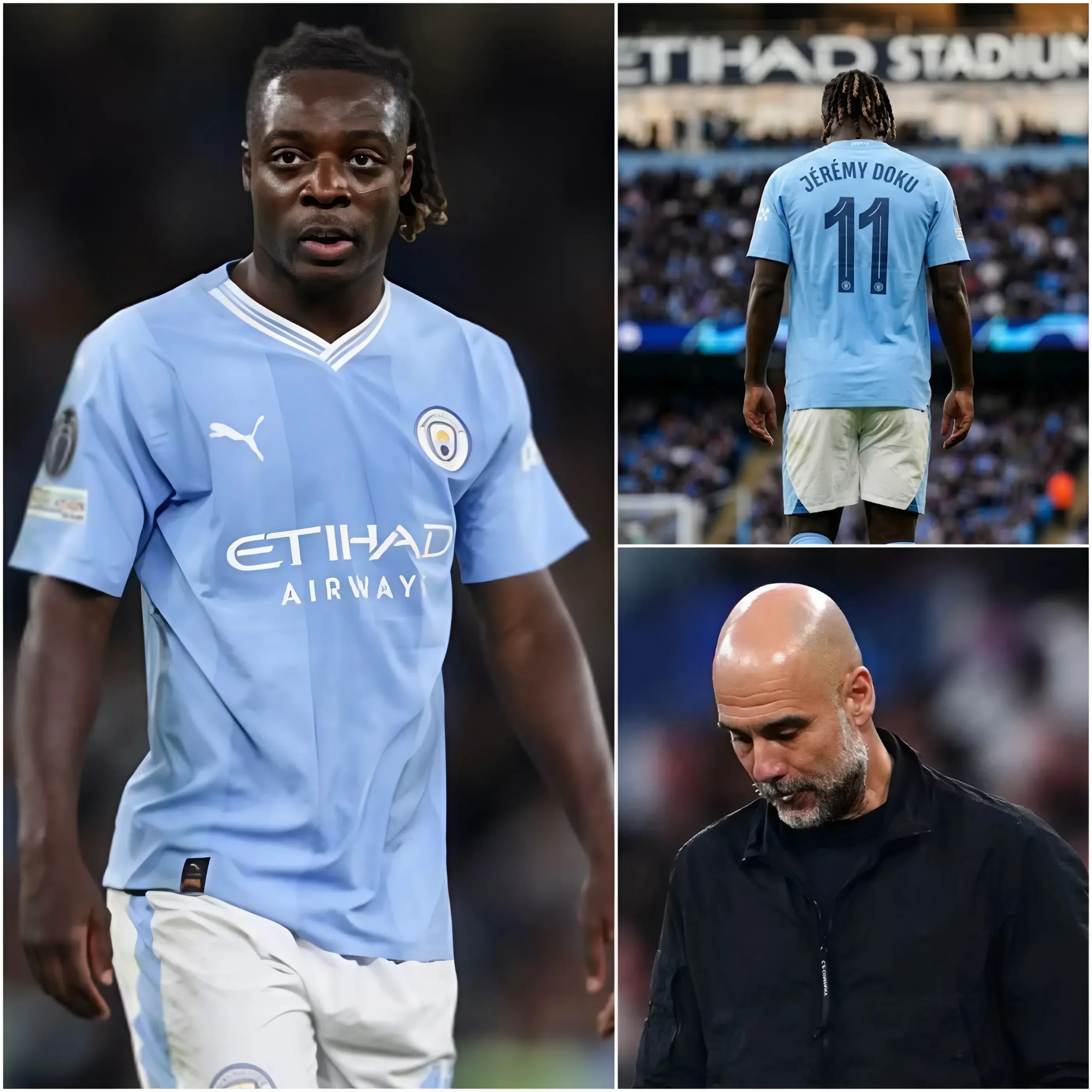Cover Image for 💔 “I no longer feel truly valued…” – Jérémy Doku reportedly is considering his future at Manchester City after feeling he is gradually losing his place to another young star in the team.
