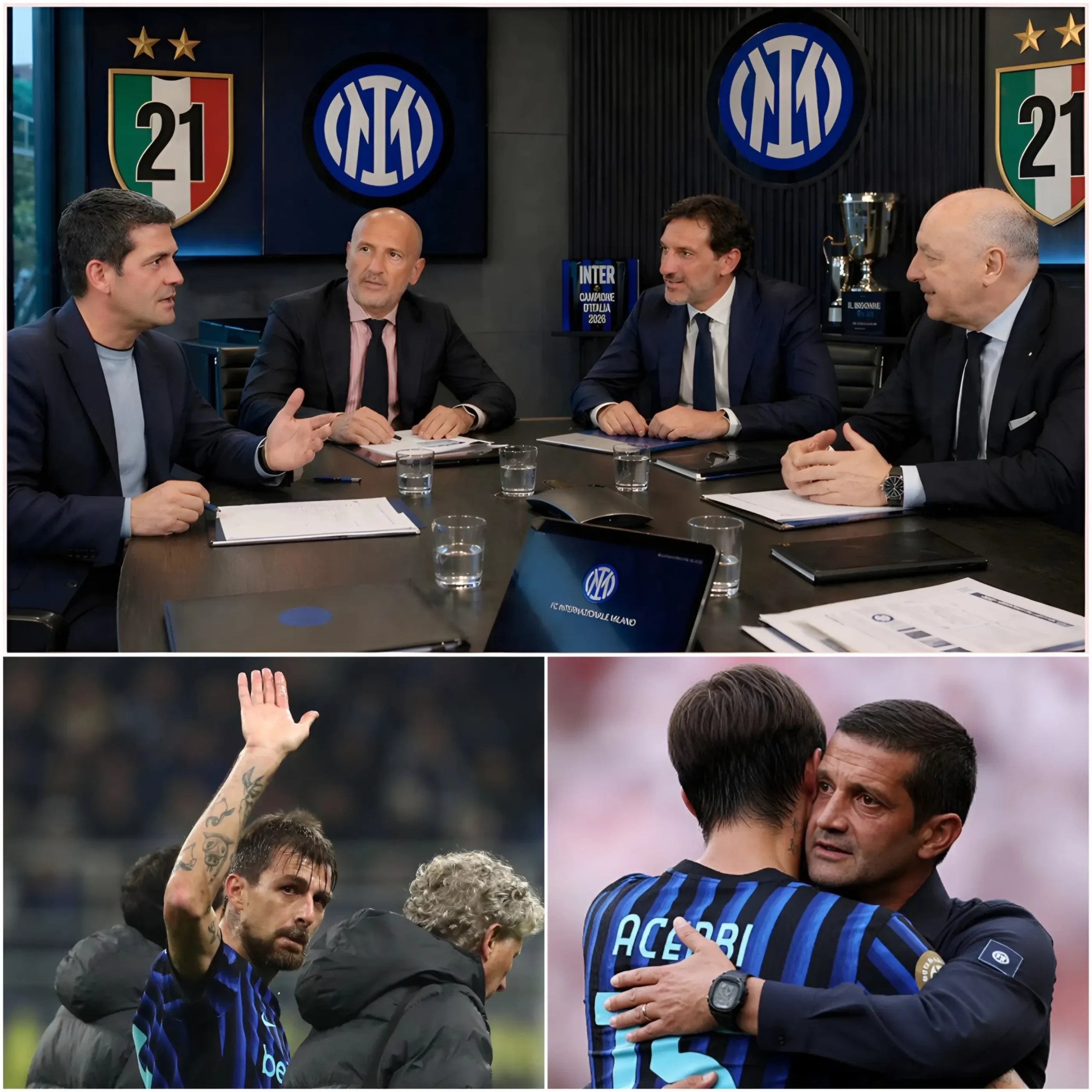 Cover Image for 🚨 “IO E LA DIRIGENZA VOGLIAMO DAVVERO CHE RIMANGA… ALMENO UN’ALTRA STAGIONE.” L’allenatore Chivu ha inaspettatamente rivelato che lui e la dirigenza dell’Inter stanno facendo tutto il possibile per convincere Francesco Acerbi a rimanere con la squadra per un’altra stagione.