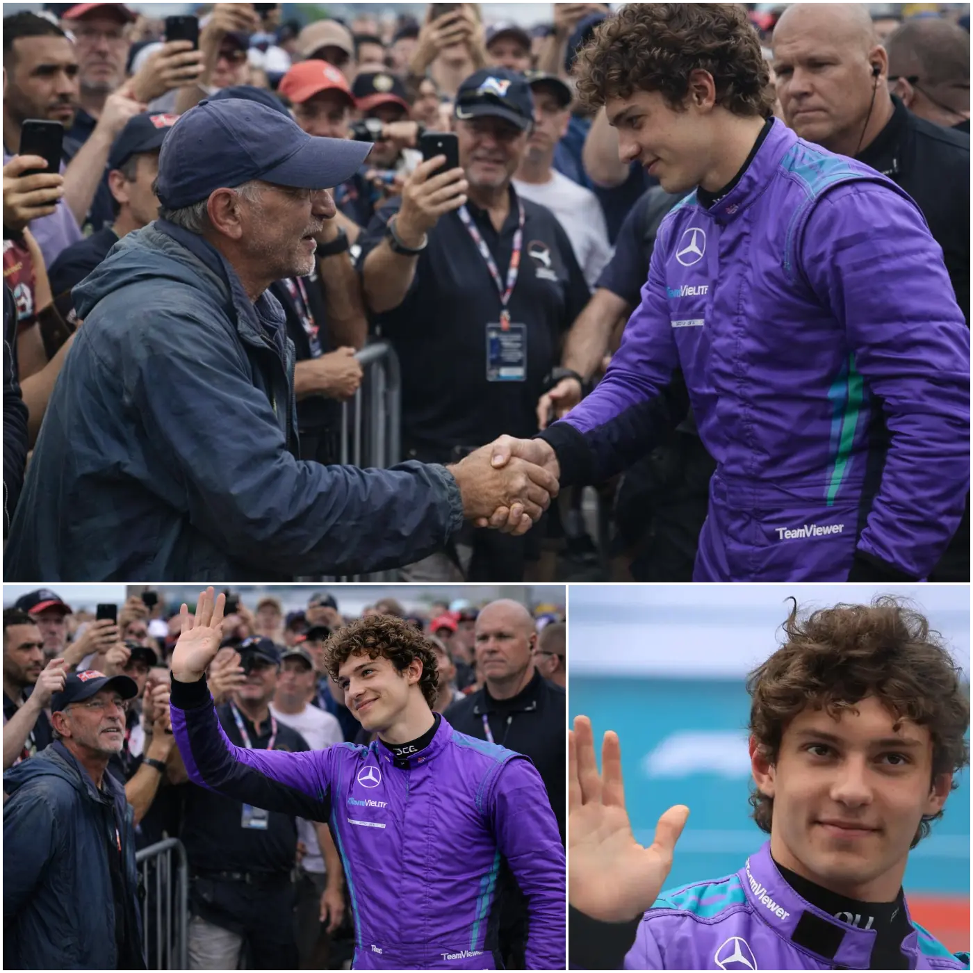 Cover Image for 🔥🚨 Le guardie di sicurezza hanno cercato di intervenire, ma Kimi Antonelli ha alzato la mano con calma e ha detto: “Lasciatelo avvicinare.”