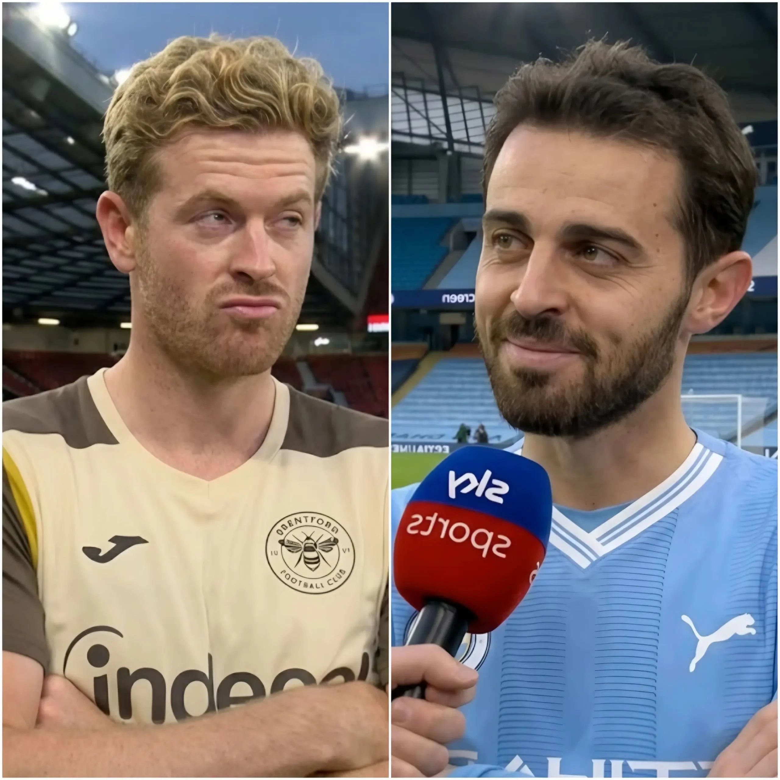 Cover Image for 💥💥Pre-match developments: Brentford’s captain and defensive leader, Nathan Collins, made a shocking statement before the match: “Manchester City aren’t good enough to talk about dominance…