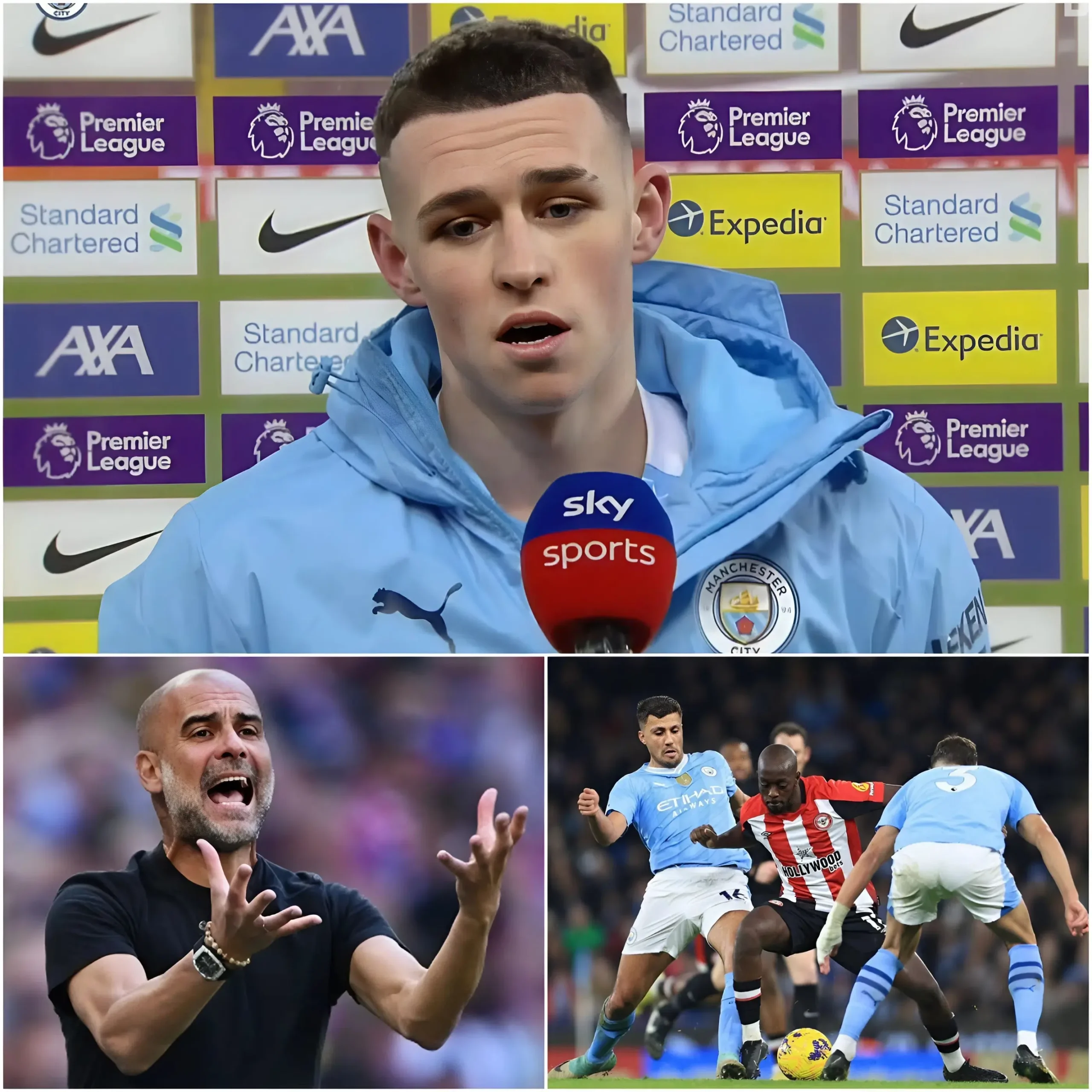 Cover Image for “I’d rather sit on the bench all season than play another minute with him!” – Phil Foden reportedly rocked the Manchester City dressing room after the match against Brentford FC when he publicly criticized a teammate in the inner area.