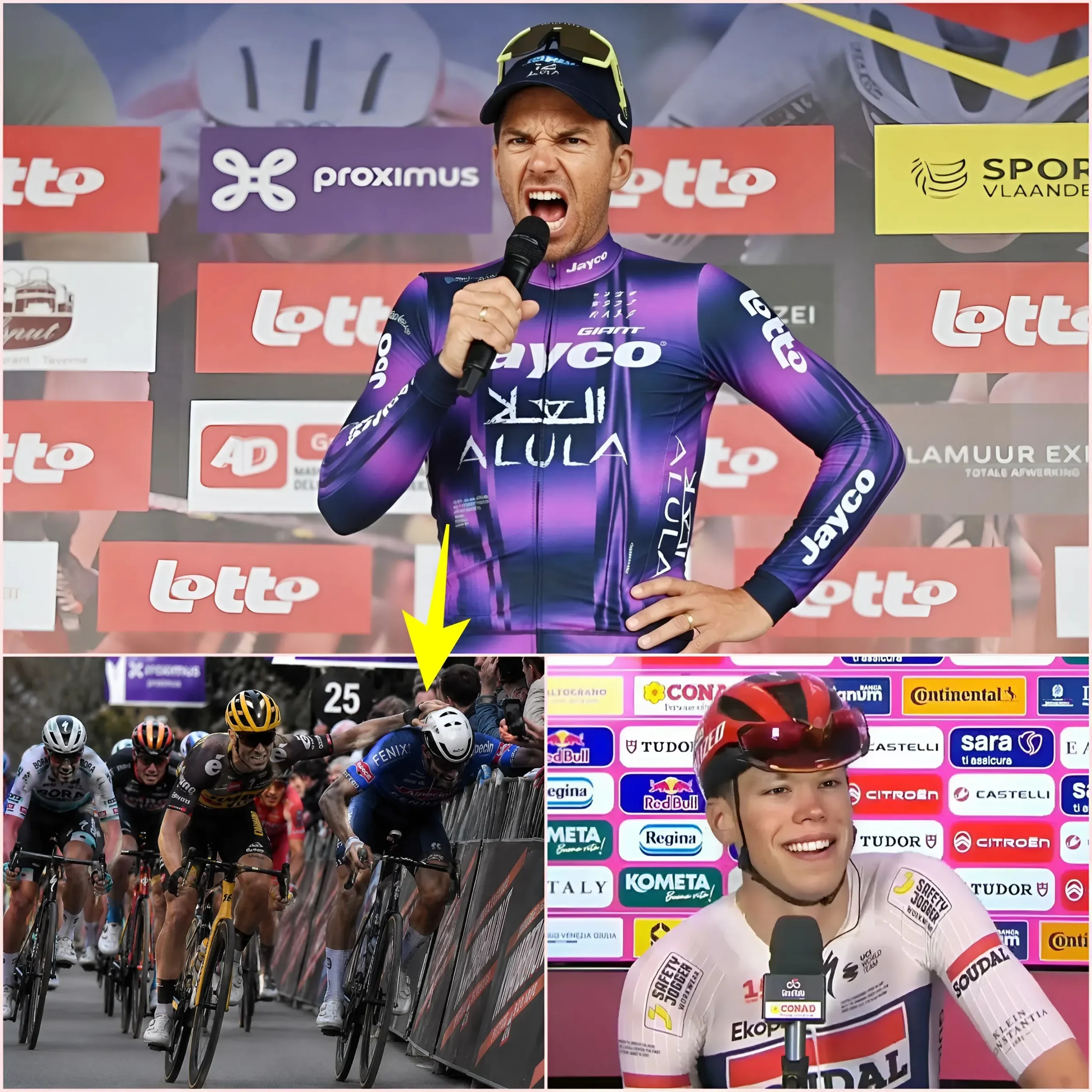 Cover Image for 🔥🔥 Schokkend nieuws uit de Giro d’Italia van 2026: “Dit is oneerlijk, en vandaag ben ik het slachtoffer!” Direct nadat Dylan Groenewegen, die deel uitmaakte van de kopgroep in de sprint