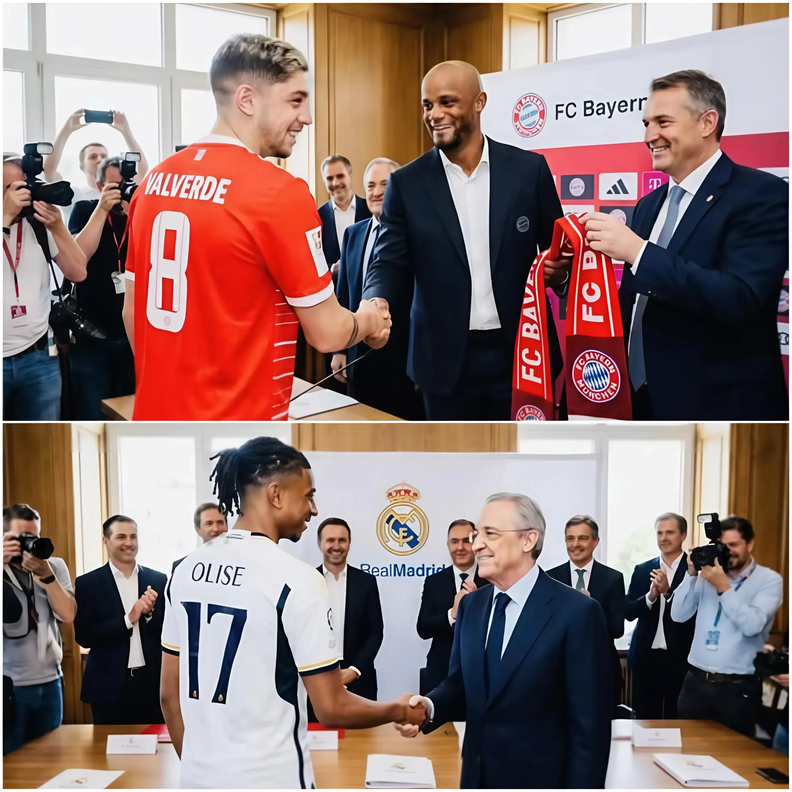 Cover Image for „BAYERN UND REAL MADRID HABEN GERADE DIE GRÖSSTE BOMBE EUROPAS PLÖTZT?!“ – Spanische und deutsche Medien überschlagen sich mit Meldungen über einen möglichen Wechsel von Federico Valverde zum FC Bayern München und Michael Olise zu Real Madrid CF in einem beispiellosen Tauschgeschäft!