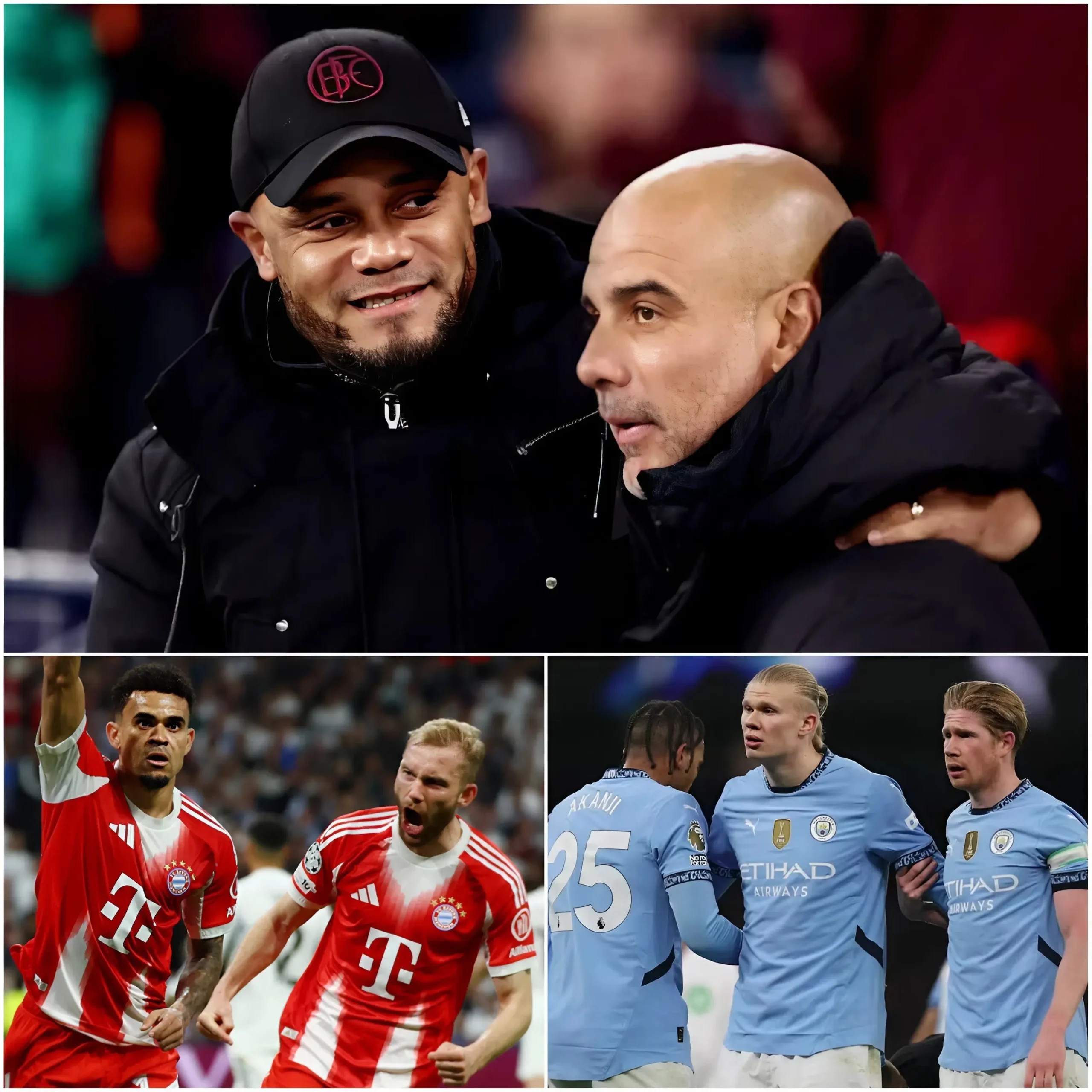 Cover Image for “ALLIANZ ARENA HAS EXPLODED!” – European media are going crazy over reports that Pep Guardiola and Vincent Kompany have secretly reached an agreement for what is being described as “the craziest player swap in years” between Manchester City and FC Bayern Munich.