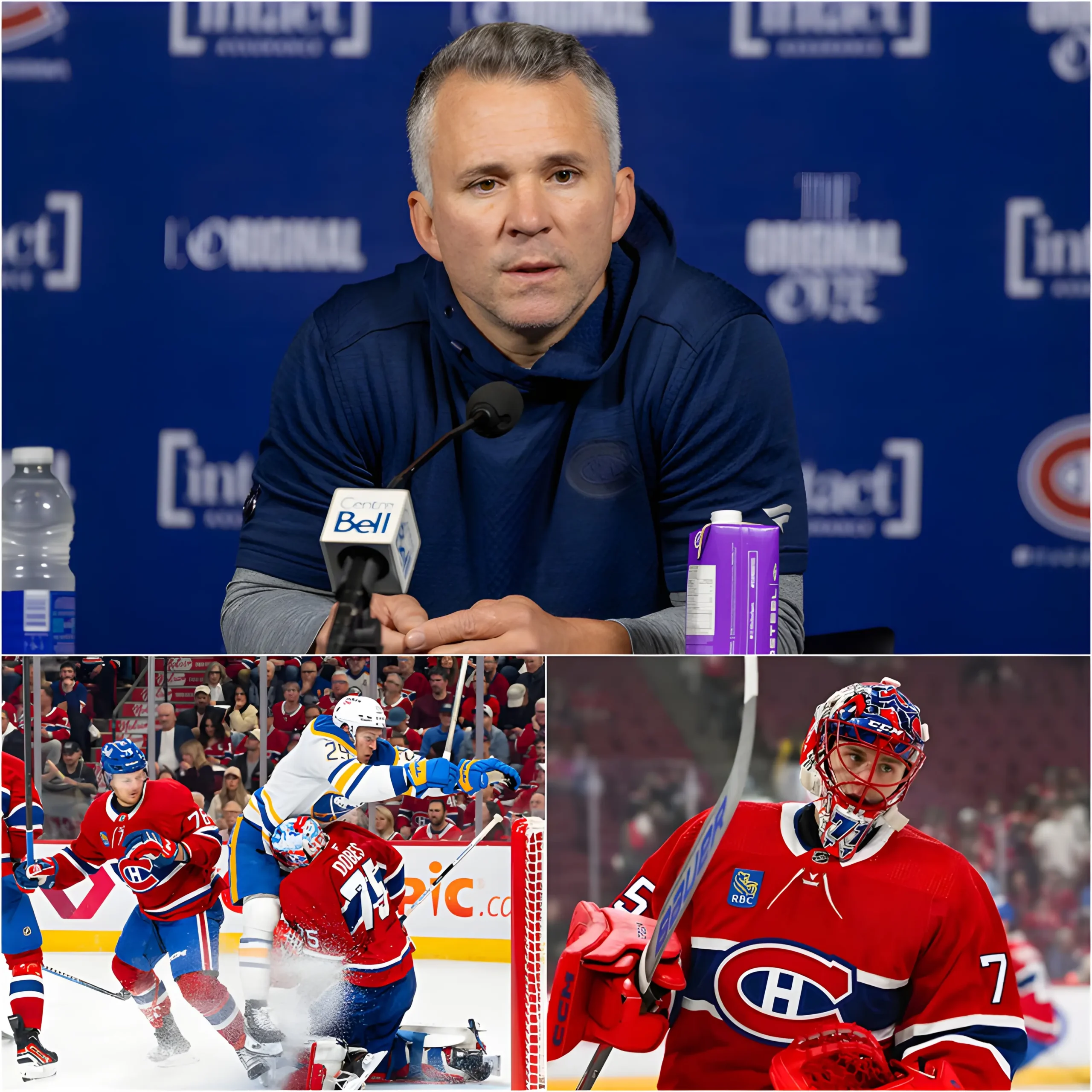 Cover Image for ⚡ INFO EXCLUSIVE : Après la victoire 6-2 lors du match 3, l’entraîneur-chef des Montreal Canadiens, Martin St. Louis, a tenu une conférence de presse d’urgence et n’a y