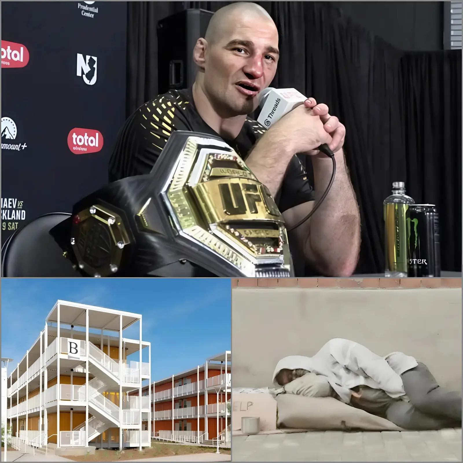 Cover Image for 🔥SHOCKING NEWS: Sean Strickland has shaken the sports world after announcing that he will donate his entire prize money from UFC 328 to a nationwide homeless support program aimed at funding apartment construction and providing emergency beds for people without shelter across the country.