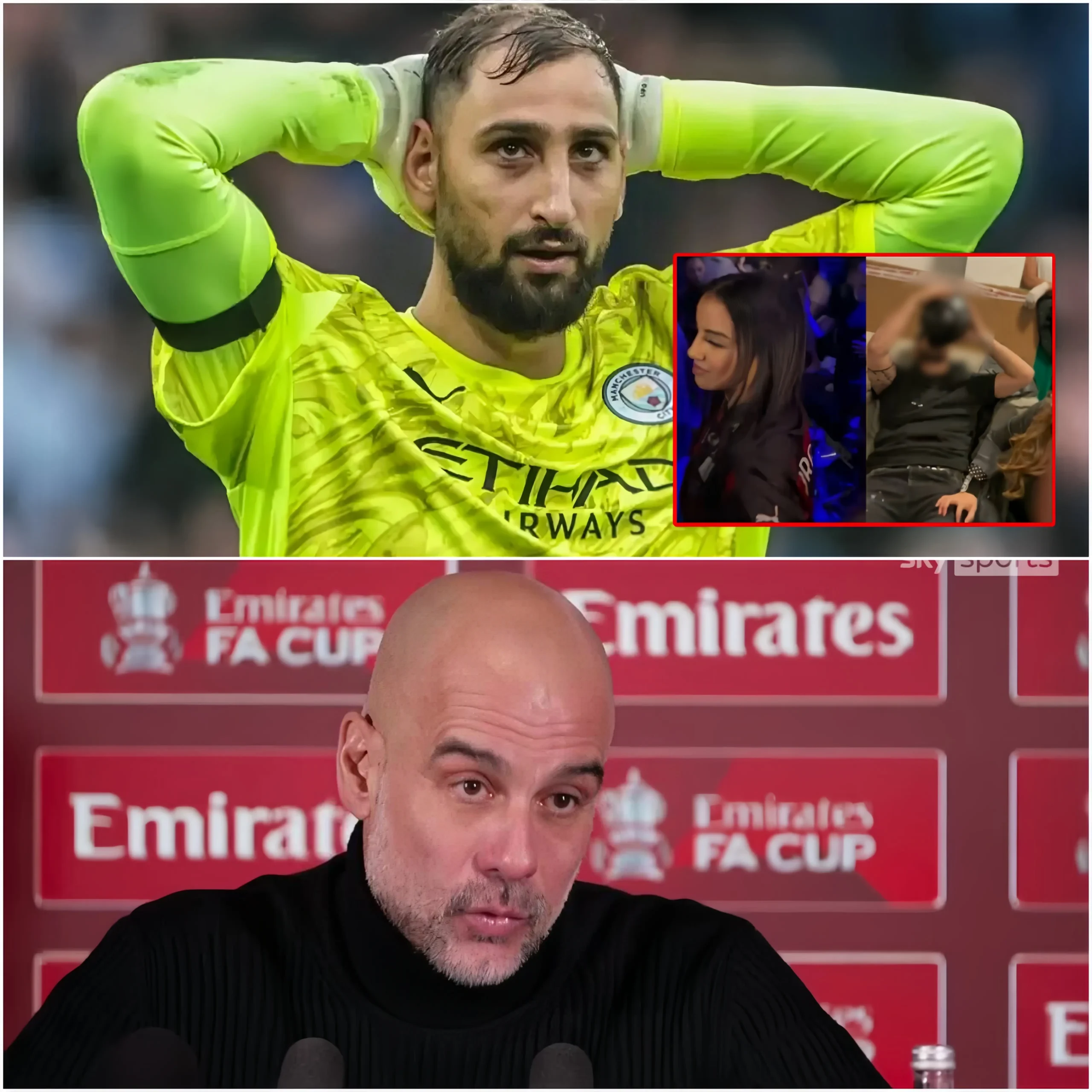 Cover Image for BREAKING NEWS FROM ETIHAD: Gianluigi Donnarumma has reportedly been suspended by Manchester City after a video of him partying privately with several celebrities unexpectedly went viral on social media.