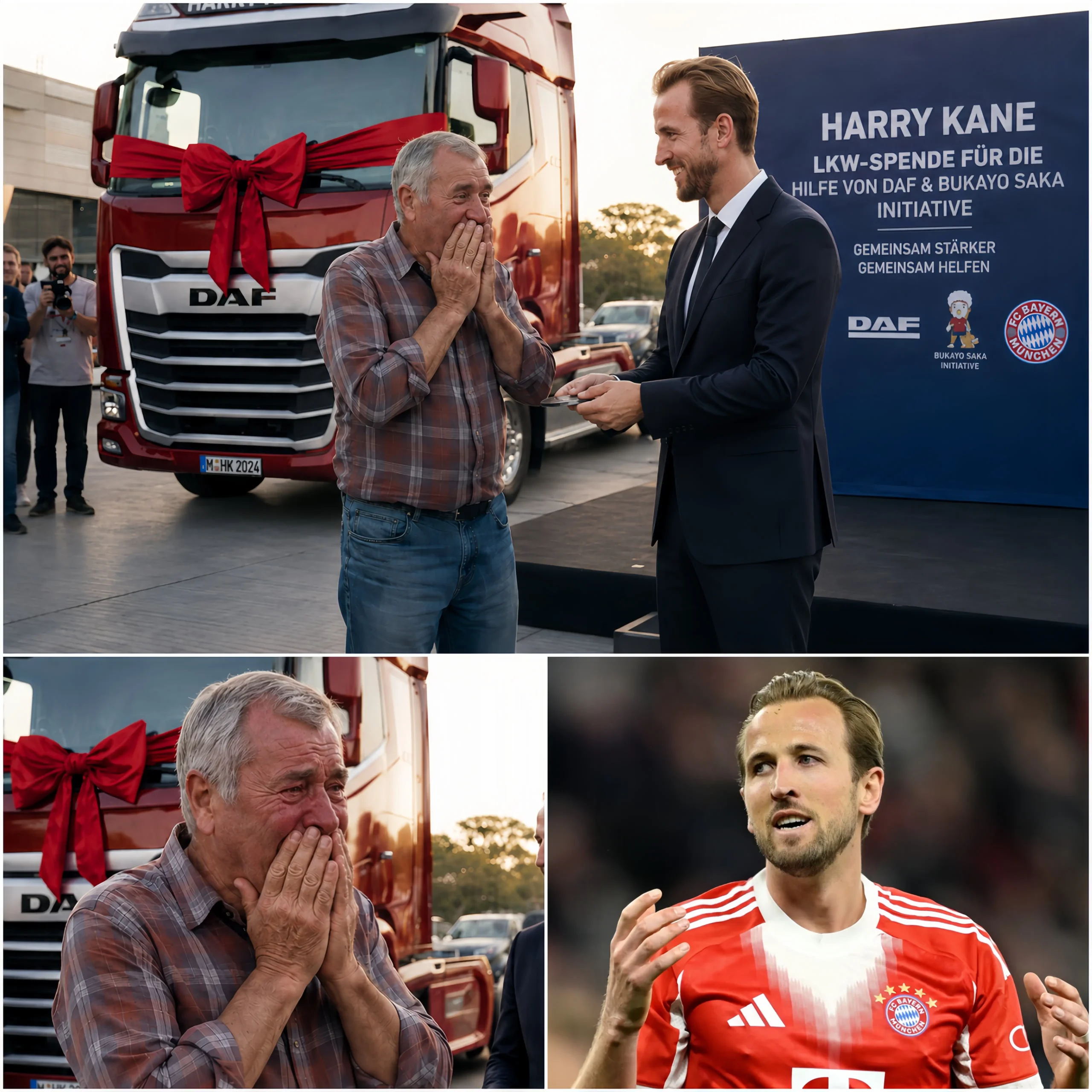 Cover Image for „ES WAR NICHT DAS TOR … ES WAR DIESE AKTION, DIE GANZ BAYERN ZUM WEINEN BRINGTE!“ – Harry Kane berührt die Fans des FC Bayern München zutiefst, nachdem er einem Lieferfahrer, der bei einem schweren Unfall alles verloren hatte, heimlich einen neuen LKW geschenkt hat.