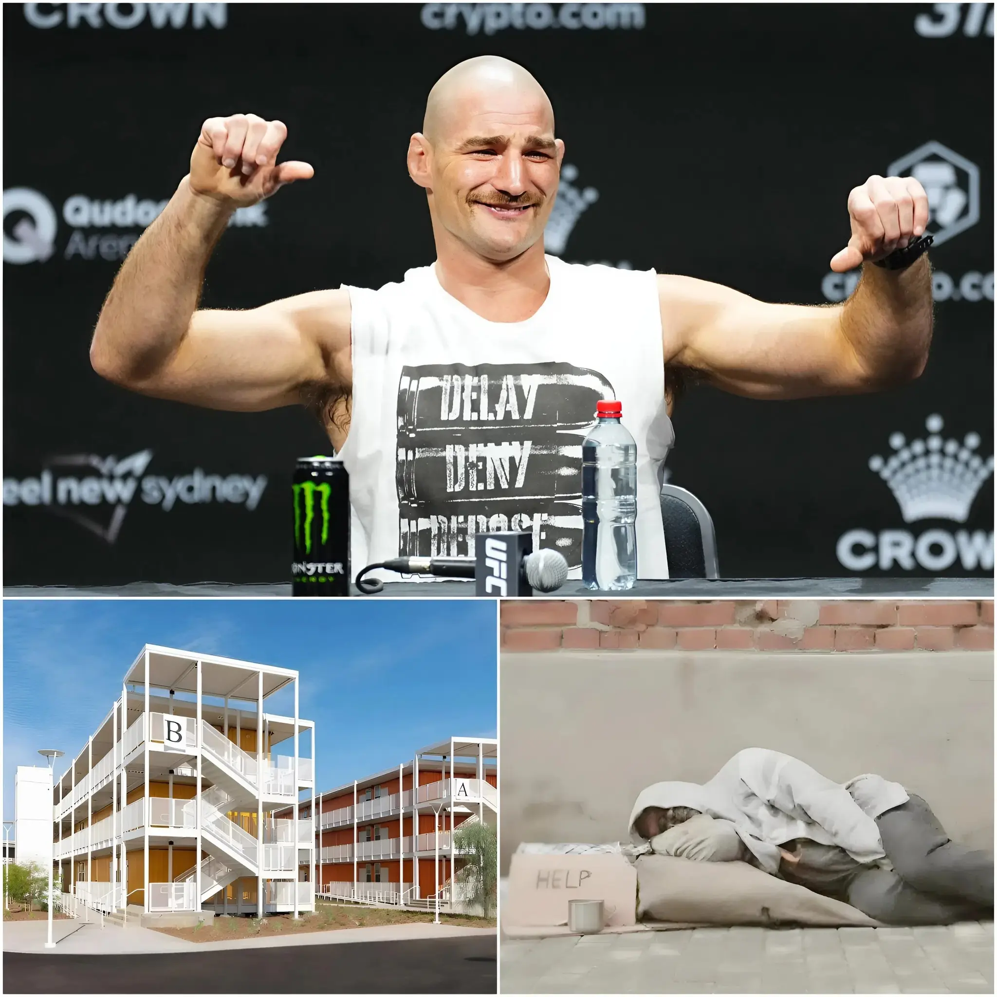 Cover Image for 🚨NOTICIA IMPACTANTE: Sean Strickland ha conmocionado al mundo del deporte tras anunciar que donará la totalidad de su premio de UFC 328 a un programa nacional de apoyo a personas sin hogar, cuyo objetivo es financiar la construcción de apartamentos y proporcionar camas de emergencia a personas sin techo en todo el país.