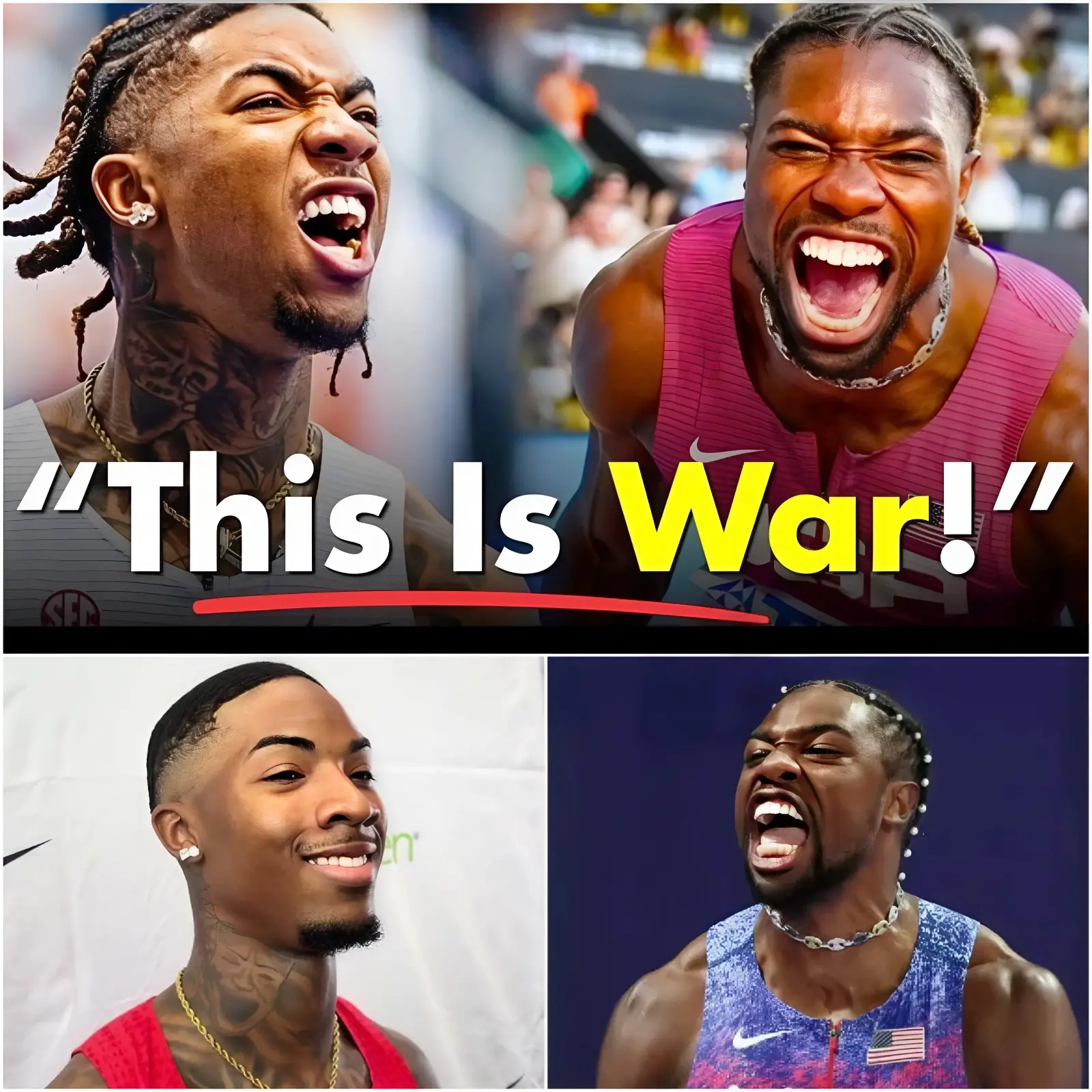 Cover Image for “You’re nothing but the past!” Jordan Anthony laughed arrogantly and roared with joy after snatching the championship belt from Noah Lyles in just 6.45 seconds. The entire arena exploded in cheers.