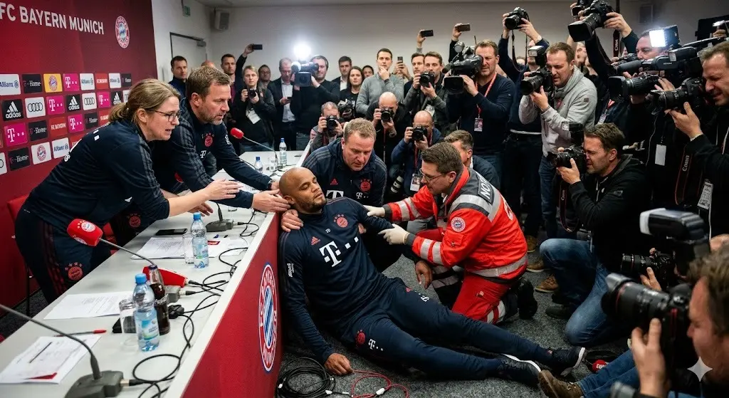 Cover Image for Vor 15 Minuten: Der gesamte Saal geriet in Panik, als Vincent Kompany während einer Veranstaltung plötzlich zusammenbrach.
