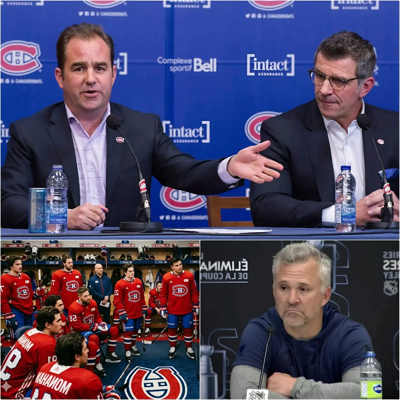 Cover Image for 🚨 « NOUS N’AVONS PAS LE DROIT D’ÊTRE TROP CONFIANTS » : Juste avant le très important match du quatrième tour contre les Buffalo Sabres en quart de finale, la haute direction des Montreal Canadiens a convoqué une réunion interne d’urgence quelques heures avant le début de la rencontre.