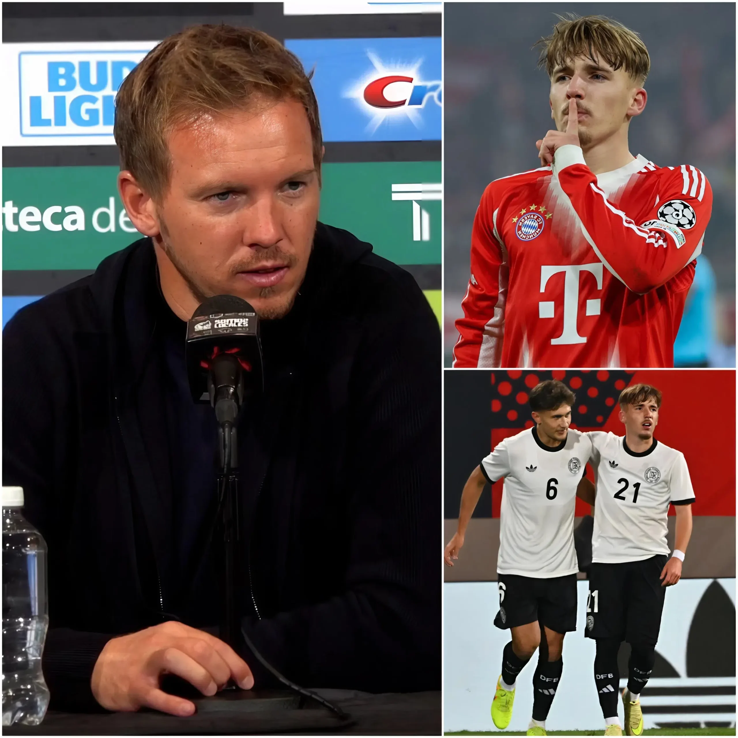 Cover Image for „Ganz Bayern empört: Lennart Karl fehlt im WM-Kader!“ – Als Julian Nagelsmann den Kader der deutschen Nationalmannschaft bekanntgab, brach bei den Bayern-Fans sofort ein Sturm der Entrüstung los, denn der am meisten erwartete Name – Lennart Karl …