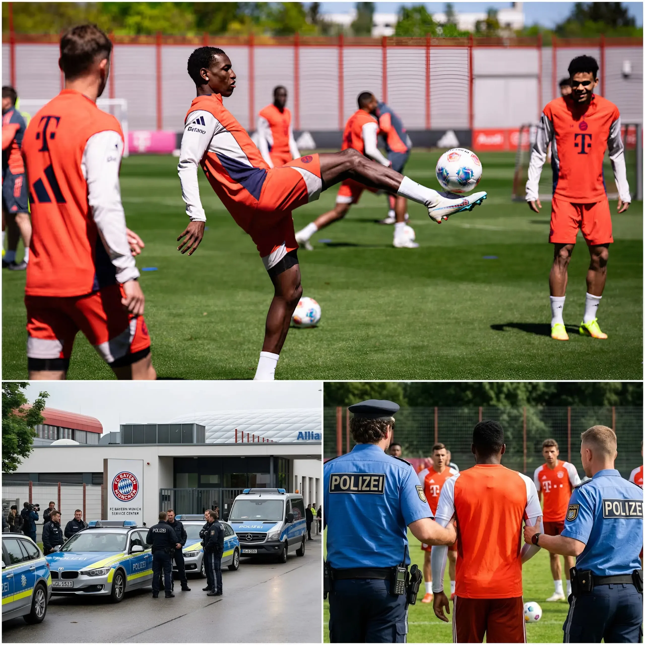 Cover Image for SCHOCK IN DER ALLIANZ ARENA: Die deutsche Polizei sorgte heute Morgen mitten in einer nicht-öffentlichen Trainingseinheit im Trainingszentrum des FC Bayern München für Aufsehen!