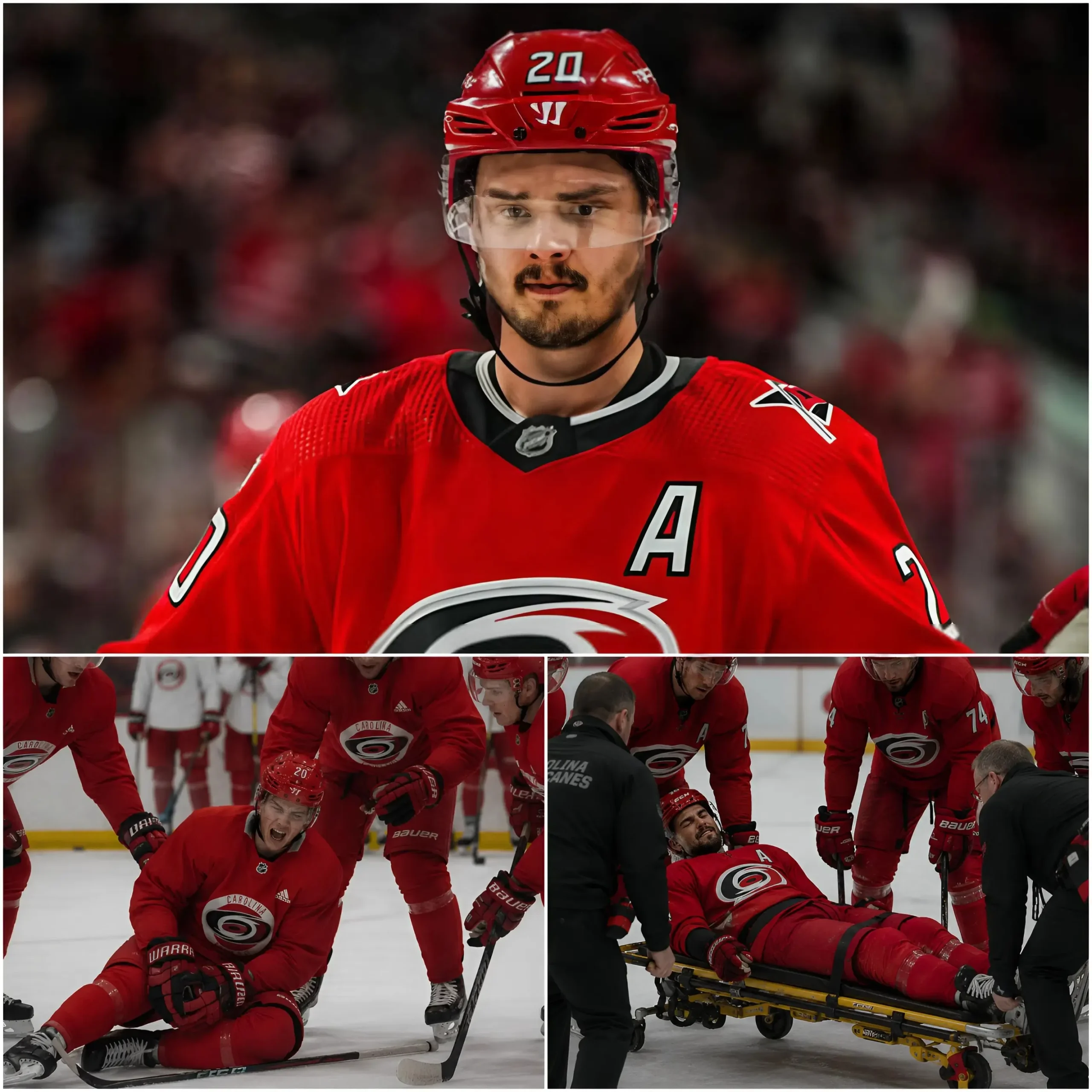Cover Image for NHL SHOCKER: Amidst the Carolina Hurricanes’ emergence as the most formidable playoff contender, news has sent the entire Cannes fanbase into a panic — Sebastian Aho is reportedly suffering a serious injury during a high-intensity, closed-door practice session in preparation for the upcoming crucial series.