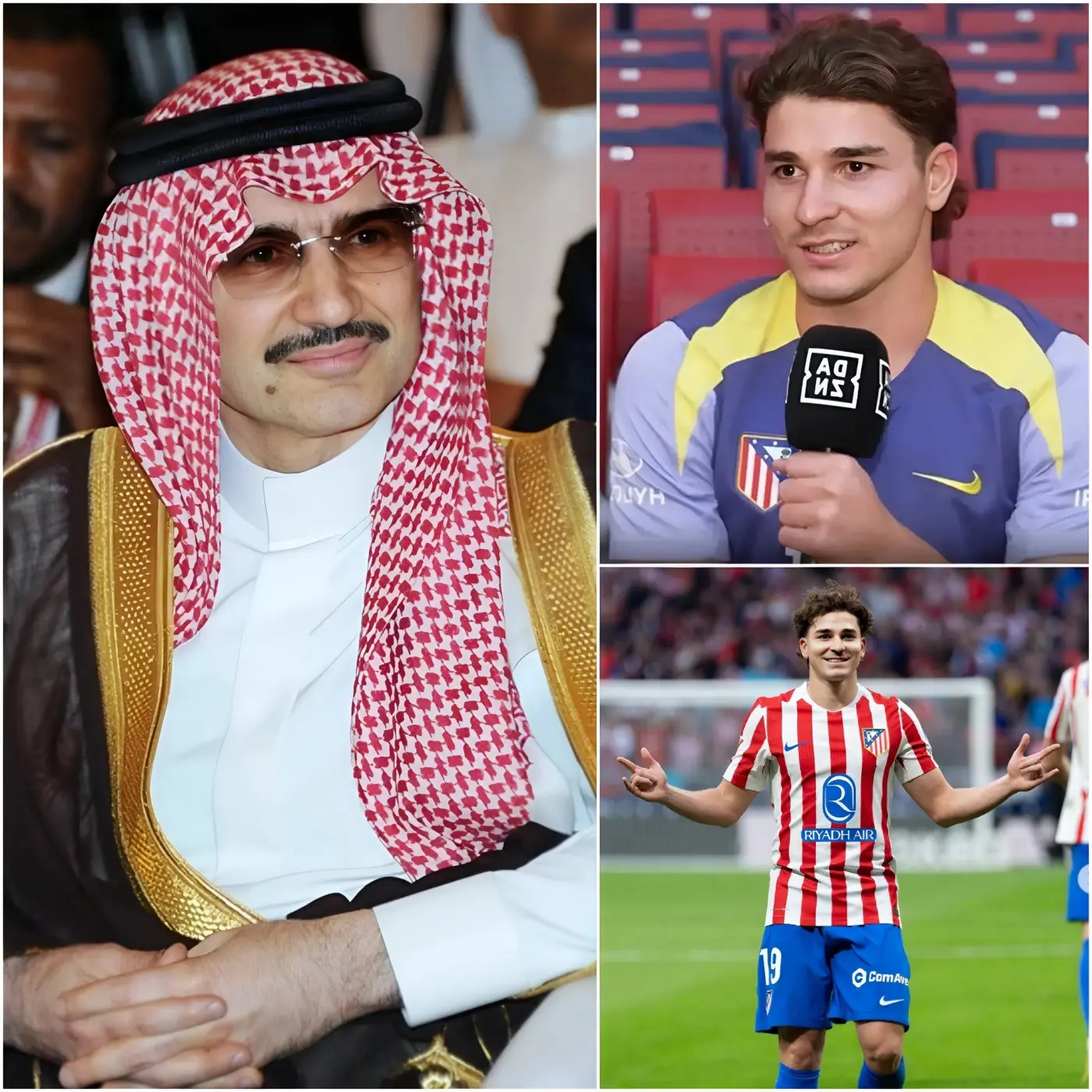 Cover Image for 🔥 **“¡SORPRENDENTE Y EXTRAORDINARIO! ‘El Atlético de Madrid no te ha dado lo que mereces… pero Arabia Saudita realmente te honrará.’ El multimillonario Sheikh Khalid ha sorprendido al mundo con su oferta de ciudadanía a Julián Álvarez: 1.000 millones de dólares en efectivo INMEDIATAMENTE, 500 millones al año y un estadio dedicado exclusivamente para él…