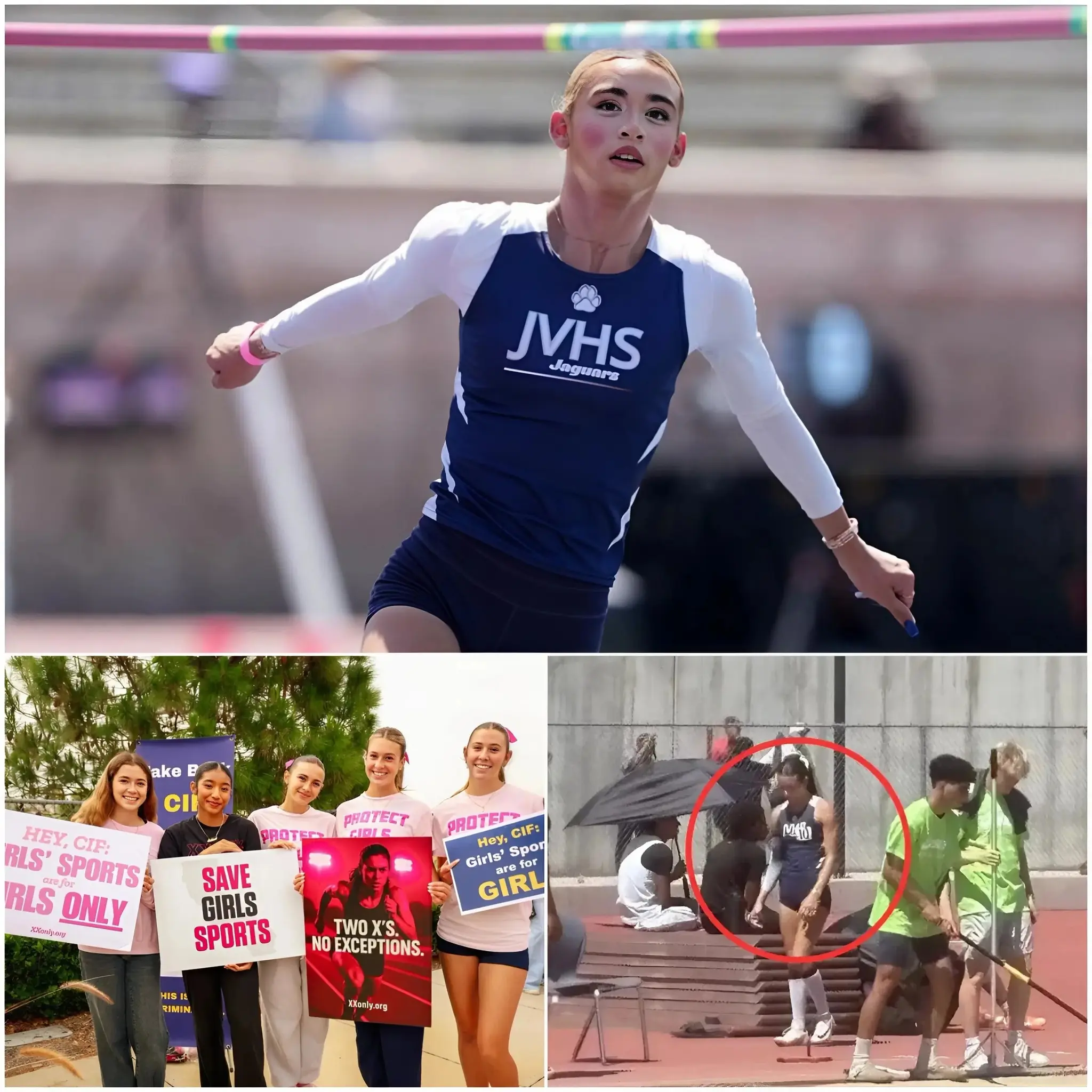 Cover Image for Trans athlete sparks furious protests at California girls’ track meet after dominating rivals in nearly every event