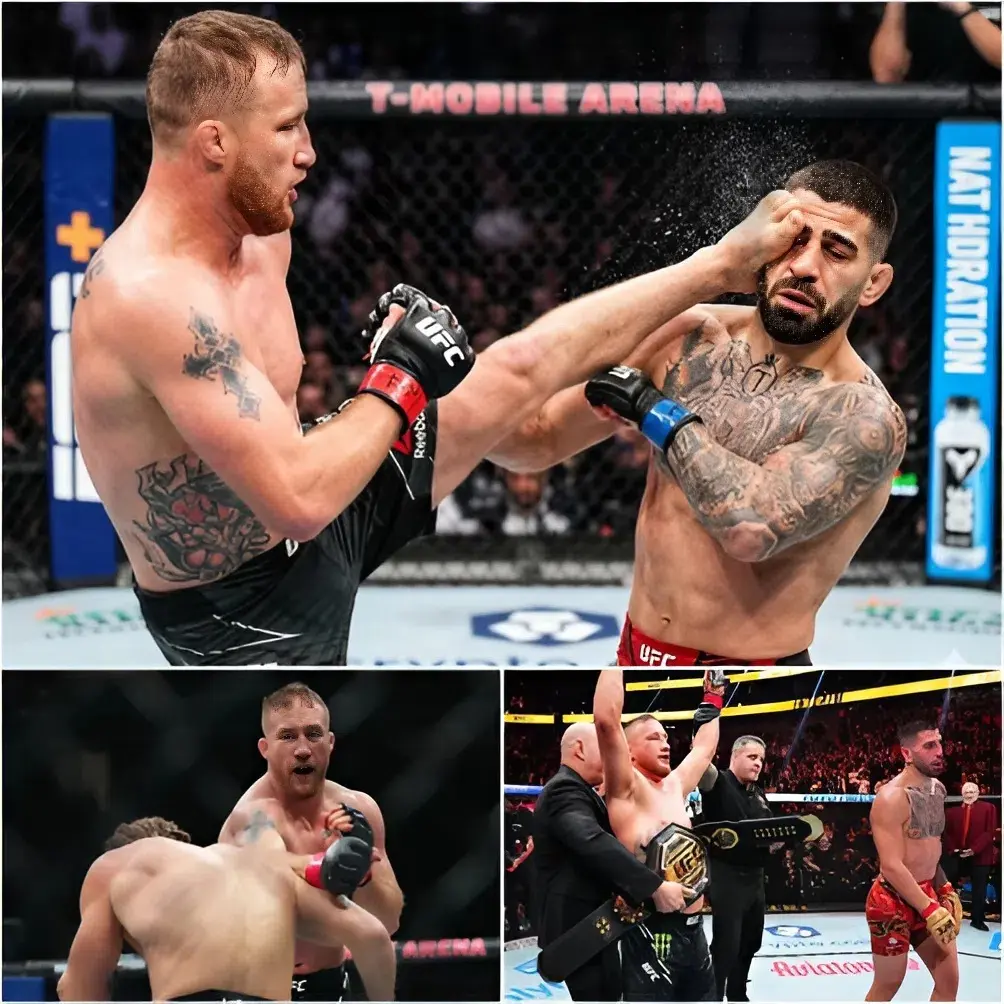 Cover Image for 🚨“¡La era terminó de la manera más cruel!” — Justin Gaethje arrolló por completo a Ilia Topuria en un partido de 8 minutos totalmente unilateral.