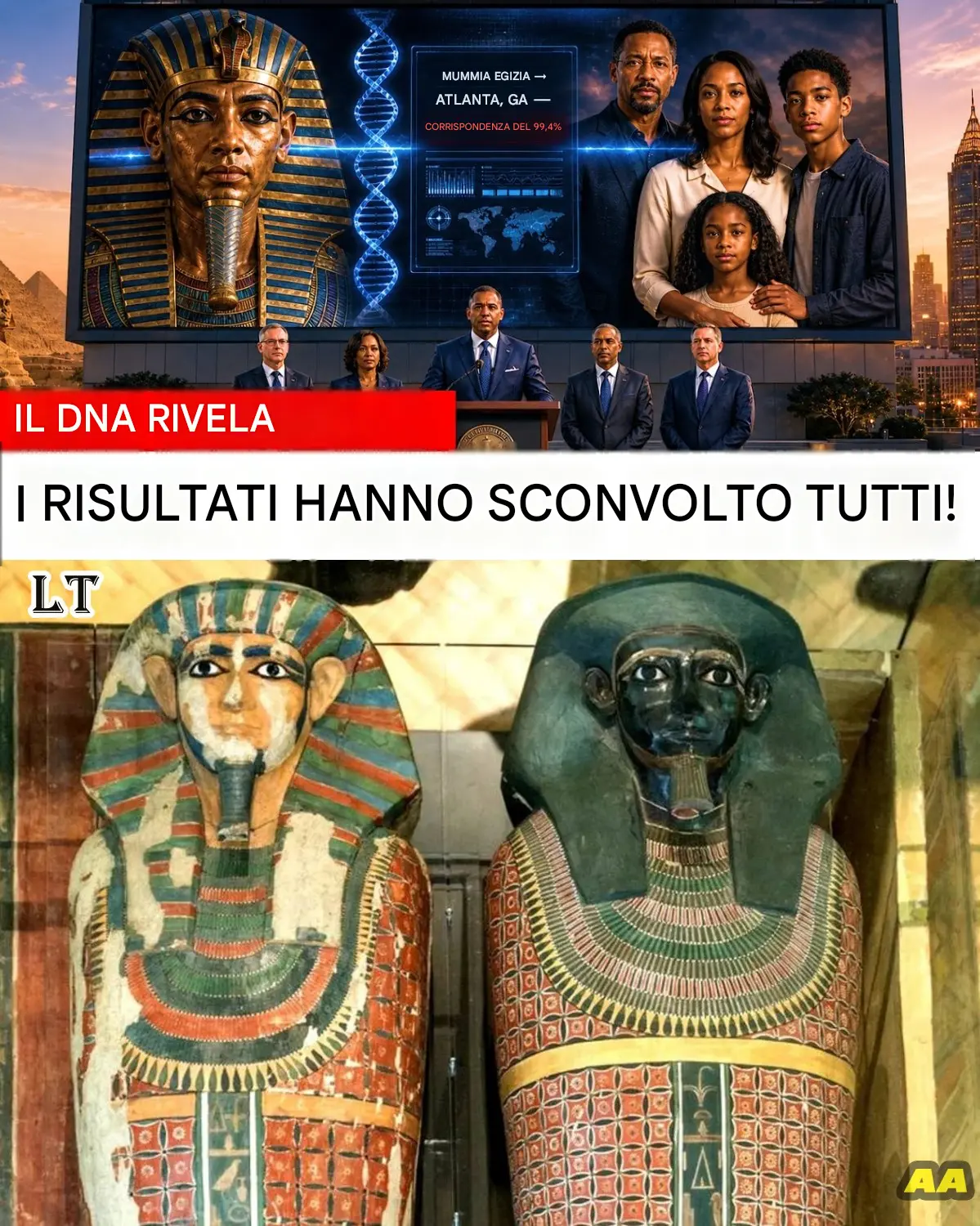 Cover Image for IL DNA DI UNA MUMMIA EGIZIA ANTICA HA APPENA CORRISPOSTO A UNA FAMIGLIA NERA DI ATLANTA — IL FARAONE HA DISCENDENTI VIVI