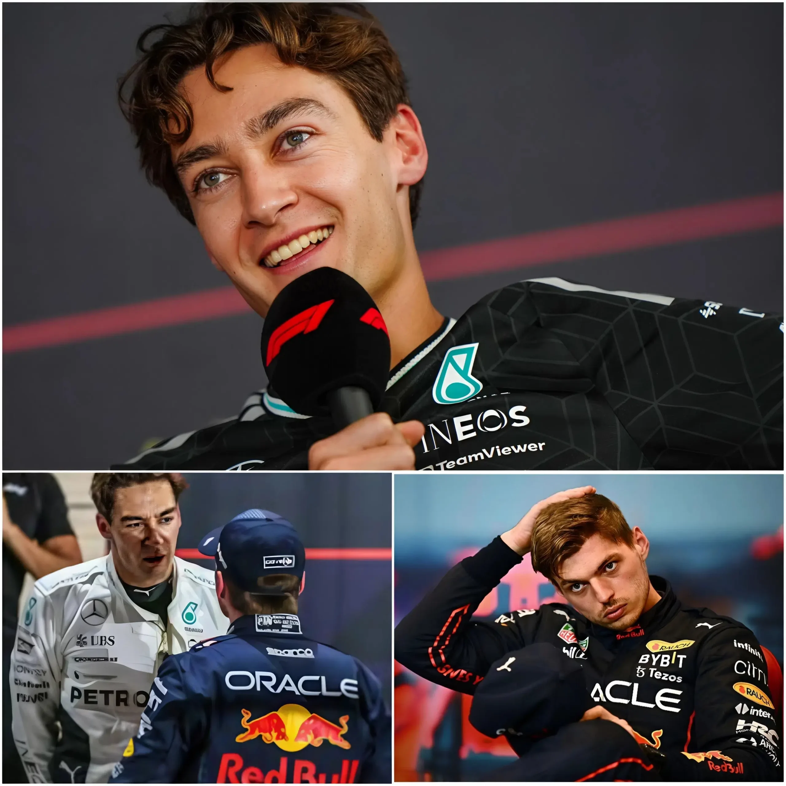 Cover Image for 🔥 “I DON’T TALK TO PEOPLE WHO ARE 54 POINTS BEHIND ME.” — one brutal sentence from George Russell was enough to send the entire F1 world into meltdown, with many believing he was openly humiliating Max Verstappen and signaling that the era of dominance may already be over 🏁💥. But the most shocking part wasn’t the statement itself…