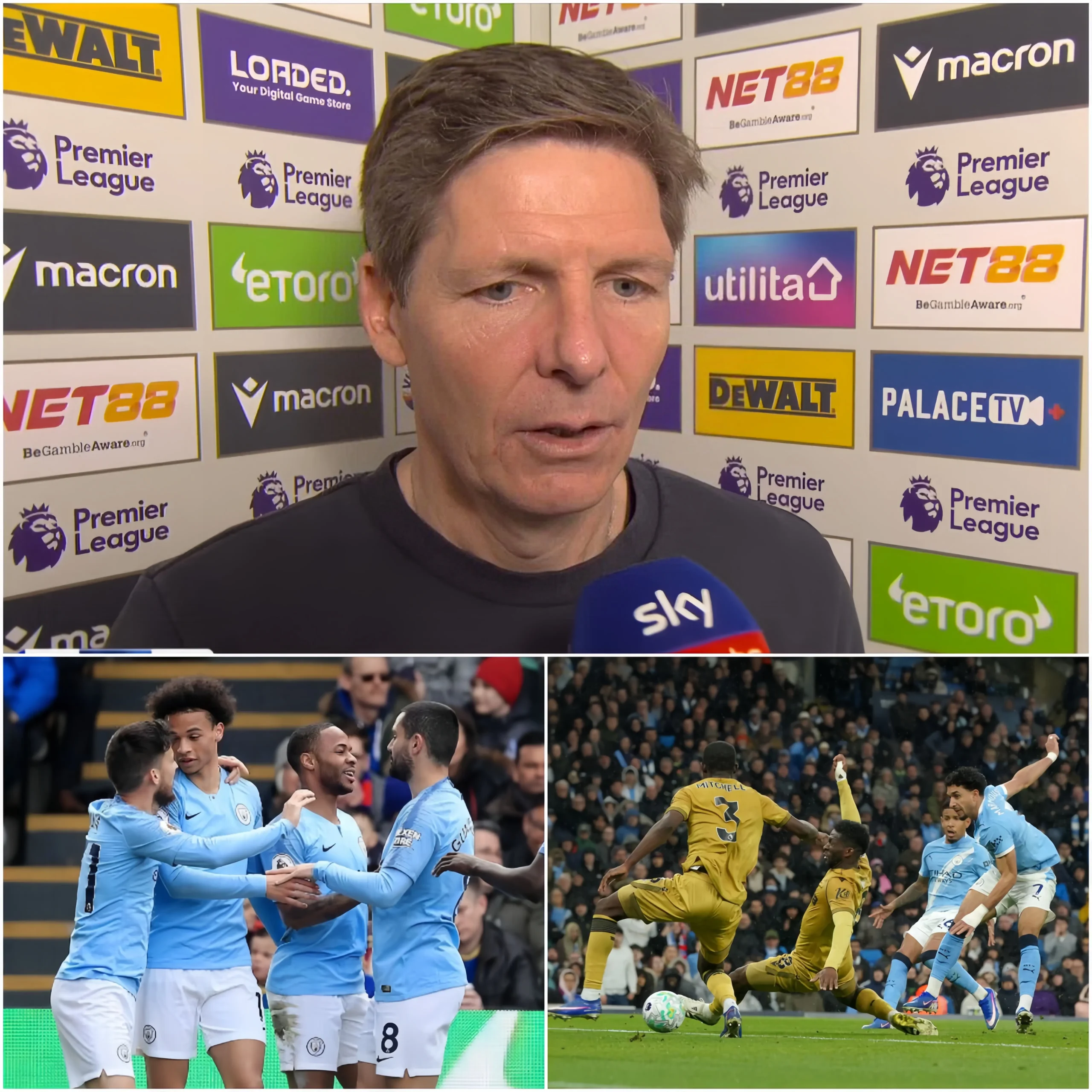 Cover Image for “IN MY ENTIRE COACHING CAREER, I HAVE NEVER SEEN A YOUNG PLAYER WHO PLAYS FOOTBALL LIKE HIM!” – Crystal Palace manager reportedly silenced the press conference room when he publicly praised a young Manchester City talent after the recent match!