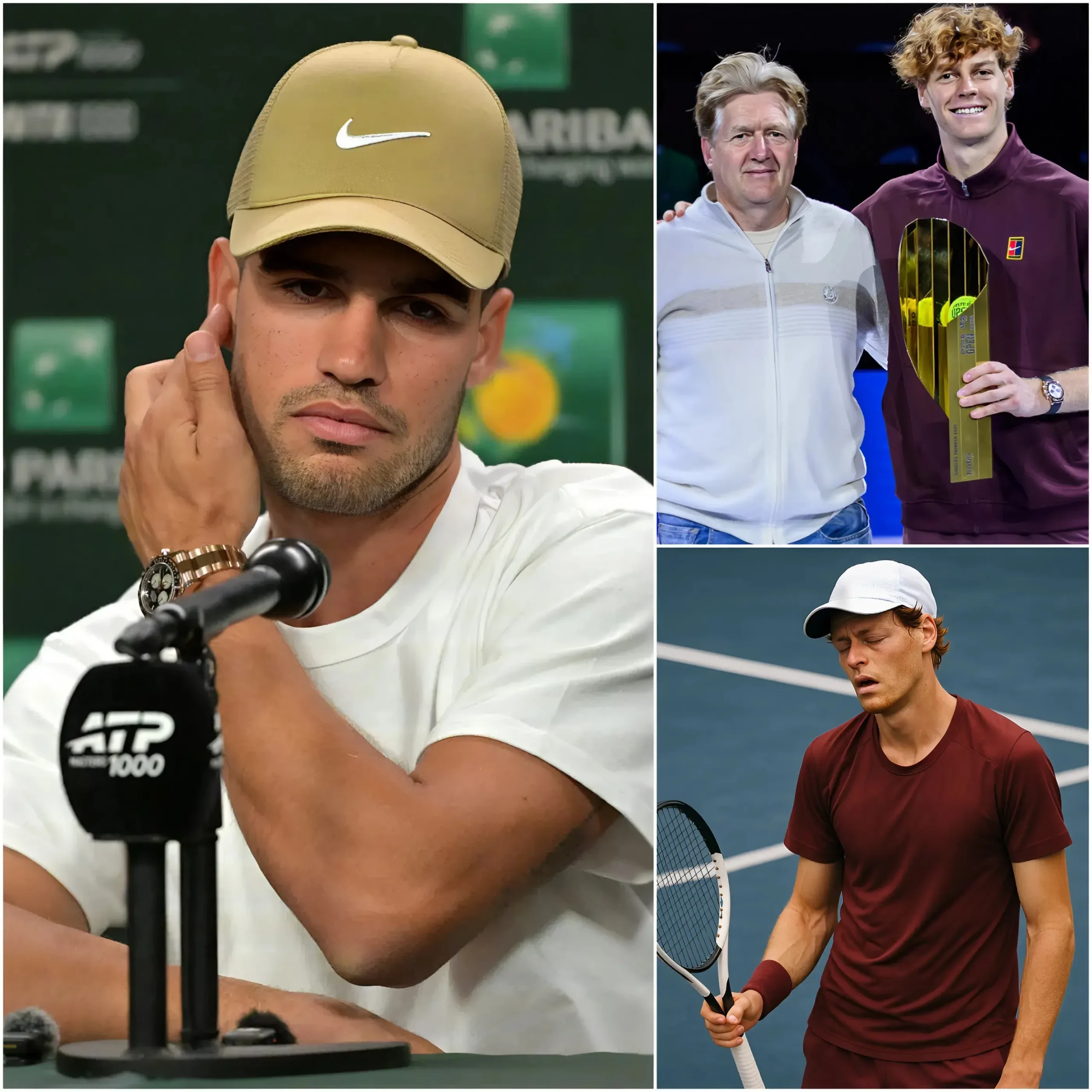 Cover Image for 🎾💥EL MUNDO DEL TENIS EN SILENCIO: Carlos Alcaraz acaba de emocionar hasta las lágrimas a los aficionados con un mensaje conmovedor enviado a Jannik Sinner tras la dolorosa noticia sobre la familia de este último.