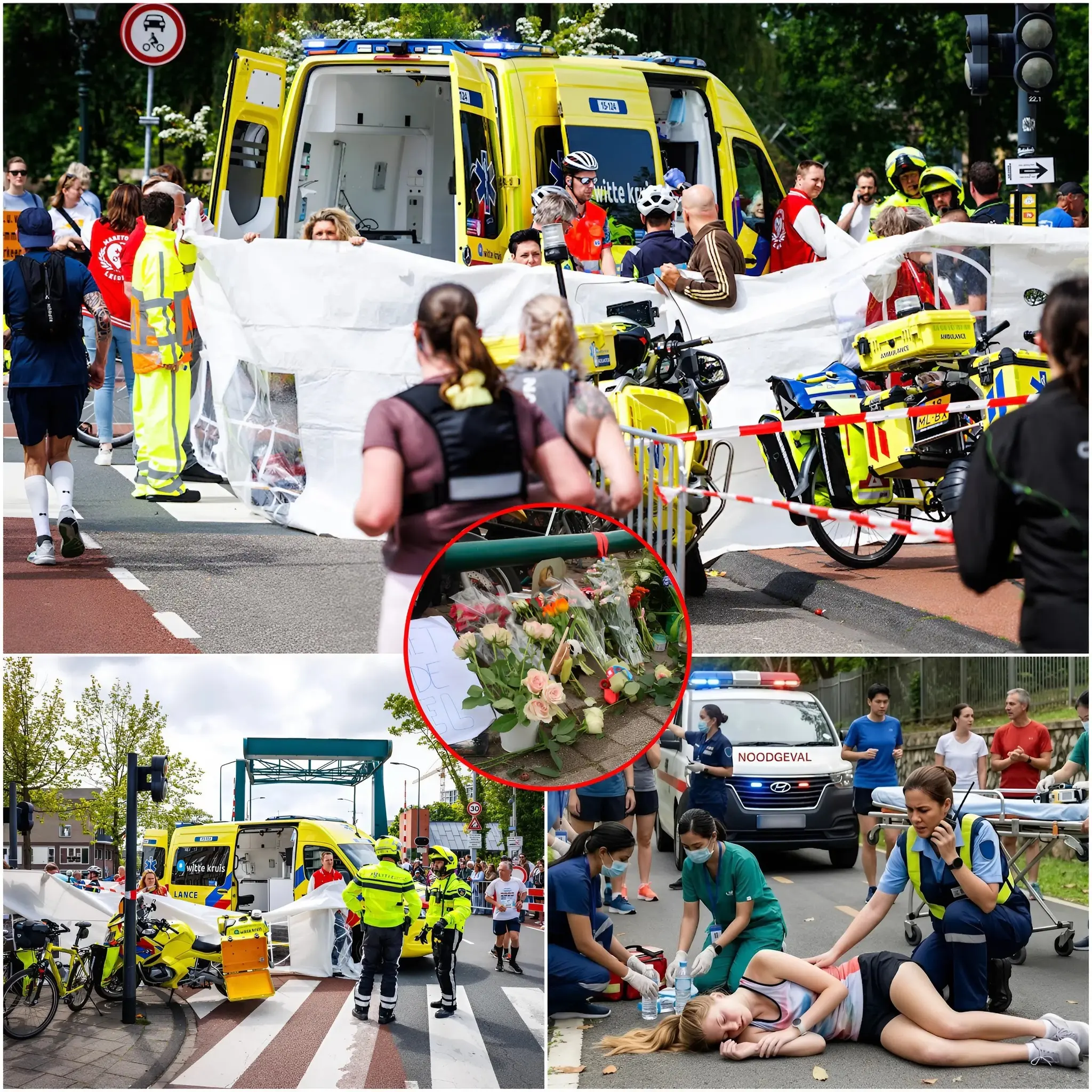 Cover Image for 🚨SCHOKKEND: Rosalie Hoedjes overlijdt vlak voor finish halve marathon, maar wat er daarna gebeurde is onvoorstelbaar! Fietsers bestormen EHBO-zone en vallen bewaker aan: “Mijn pad is belangrijker dan een mensenleven!” De kille waarheid achter deze Nederlandse onverschilligheid die iedereen woedend maakt.