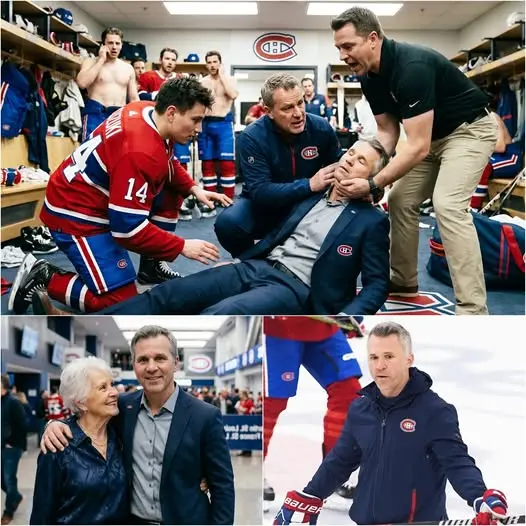 Cover Image for Il y a 5 minutes : Tout à coup, le vestiaire des Montreal Canadiens a sombré dans le chaos. L’entraîneur-chef Martin St. Louis a soudainement reçu un appel d’urgence