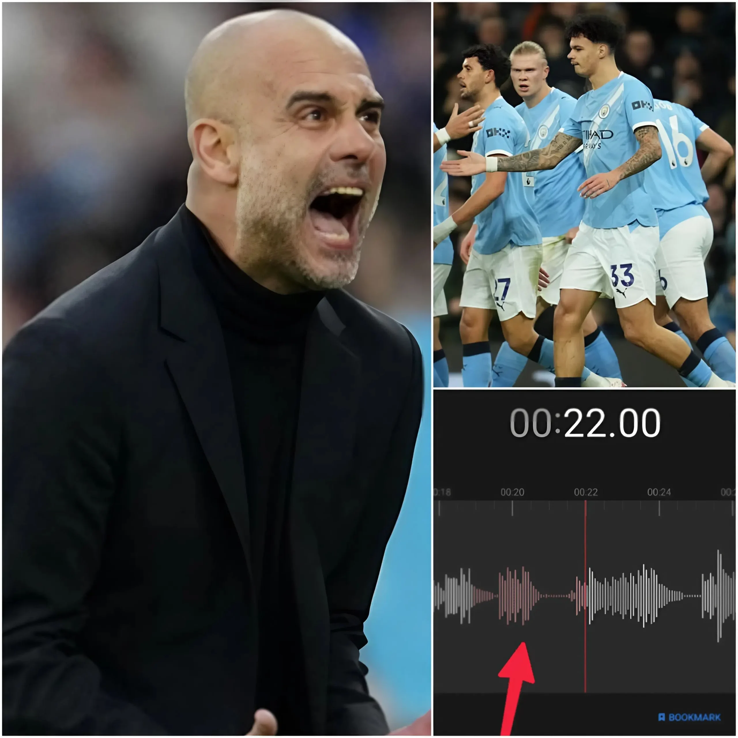 Cover Image for “WHAT’S GOING ON IN THE ETIHAD DRESSING ROOM?!” – A leaked audio recording allegedly reveals a tense conversation between a group of Manchester City players about Pep Guardiola’s new tactics ahead of the FA Cup final.