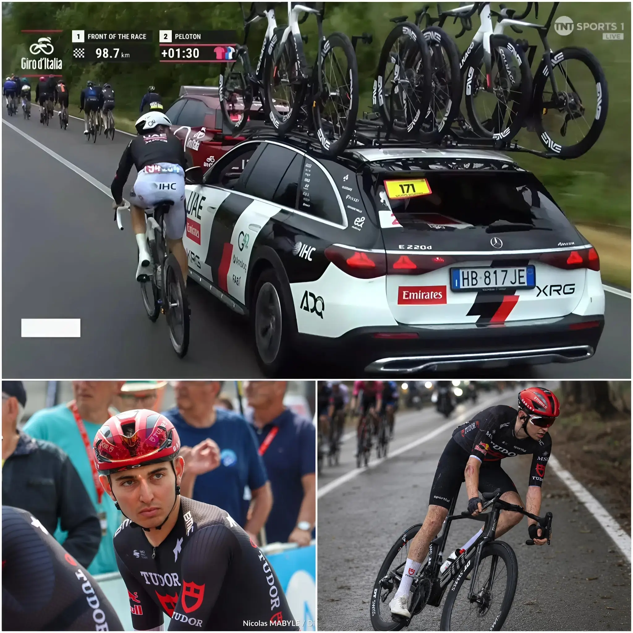 Cover Image for “PENSAVO DI AVER PERSO LA VITA PROPRIO SOTTO QUELLA PIOGGIA!”, ha urlato il corridore Mathys Rondel del team Tudor in uno stato di shock totale raccontando il terribile momento vissuto nella tappa 5 del Giro d’Italia.