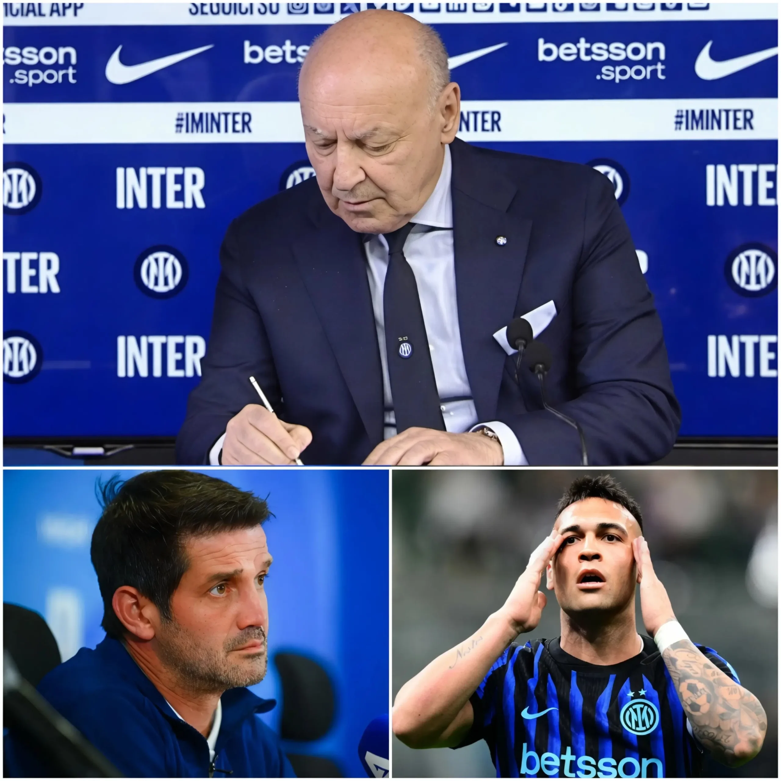 Cover Image for 🚨️DECISIONE CONTROVERSA: 15 minuti fa il presidente dell’Inter Milan, Giuseppe Marotta, ha firmato un accordo ufficiale accettando la richiesta dell’allenatore Cristian Chivu di eliminare cinque giocatori dalla squadra.