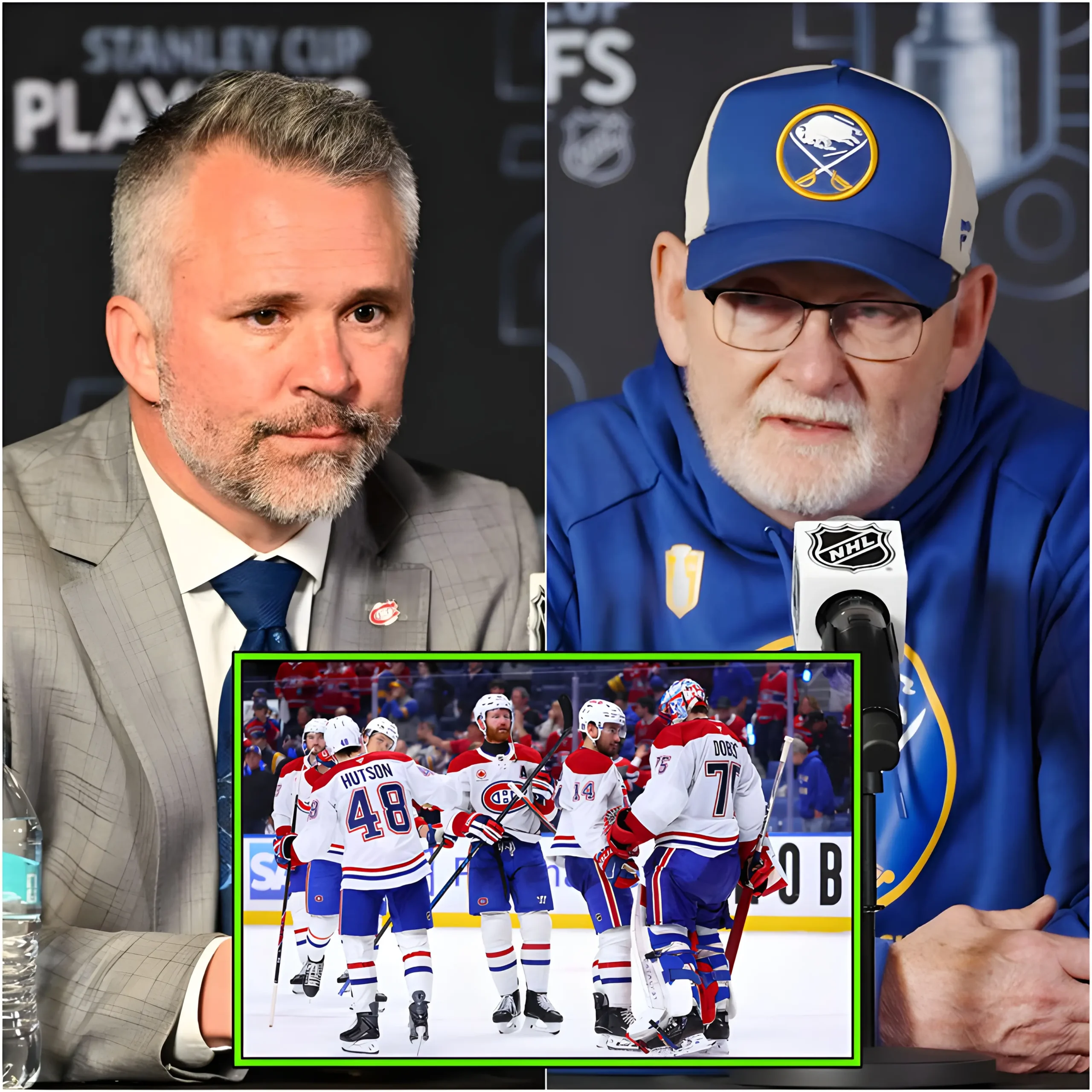 Cover Image for Le score final était de 6 à 3 en faveur des Canadiens de Montréal, mais le moment le plus inattendu de la soirée ne s’est pas produit sur la glace, mais dans la salle de presse.