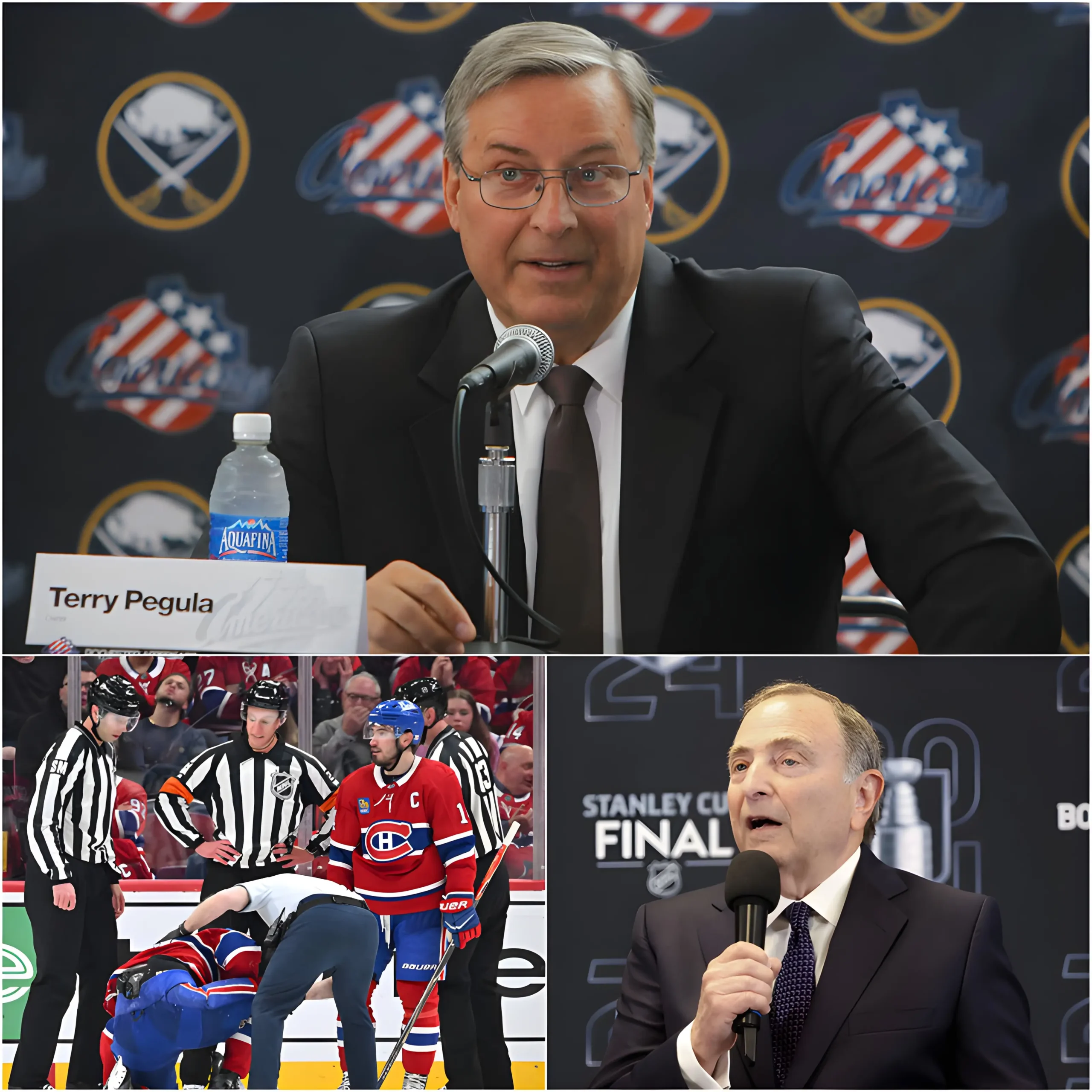 Cover Image for « J’EXIGE L’ÉQUITÉ » — Immédiatement après leur défaite 3-6 face aux Canadiens de Montréal lors du match 5, le président des Sabres de Buffalo