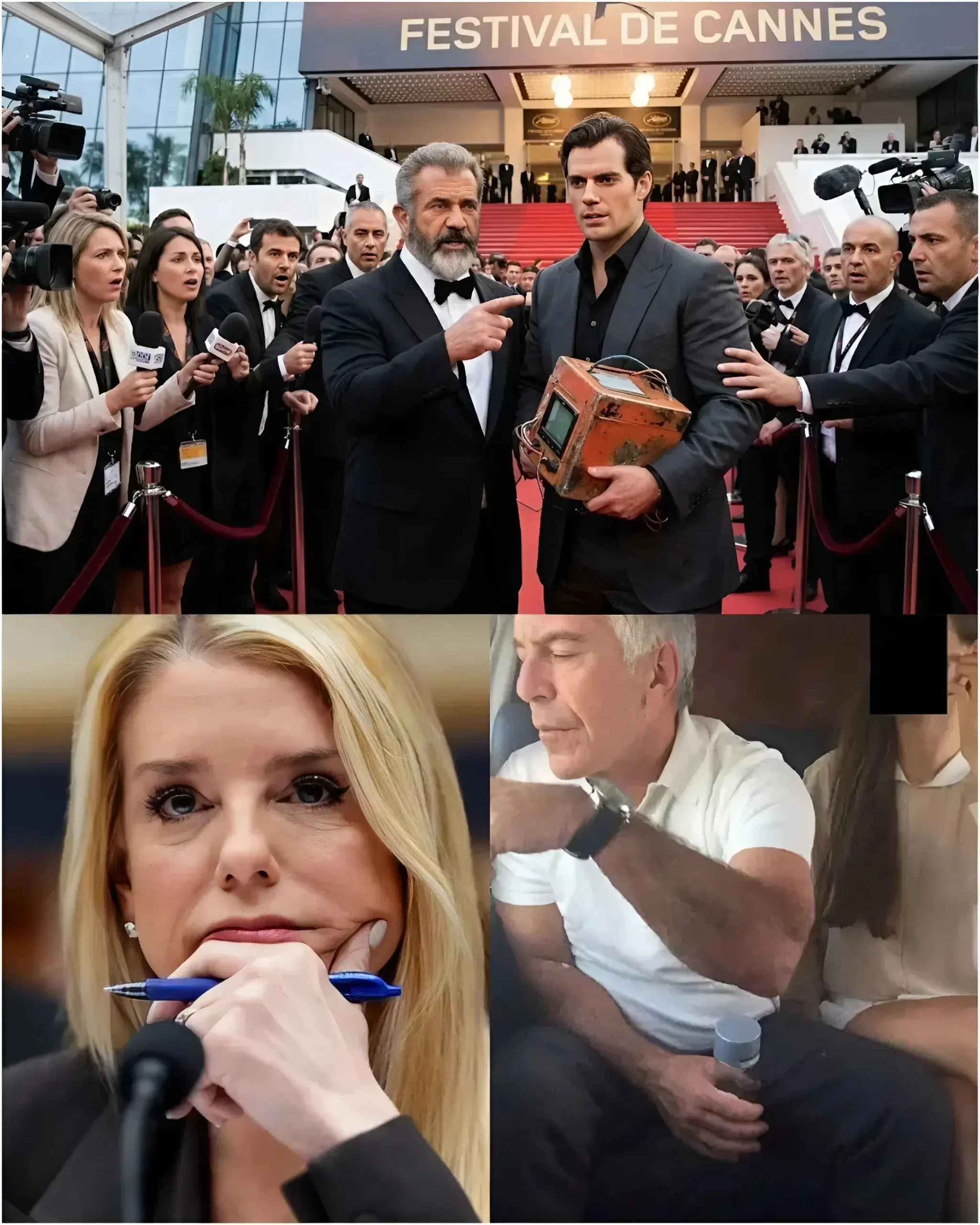 Cover Image for CANNES BAJO ASEDIO: ¡CAVILL EN LA ALFOMBRA ROJA Y GIBSON EMPUJAN CON UNA CAJA NEGRA PERDIDA!