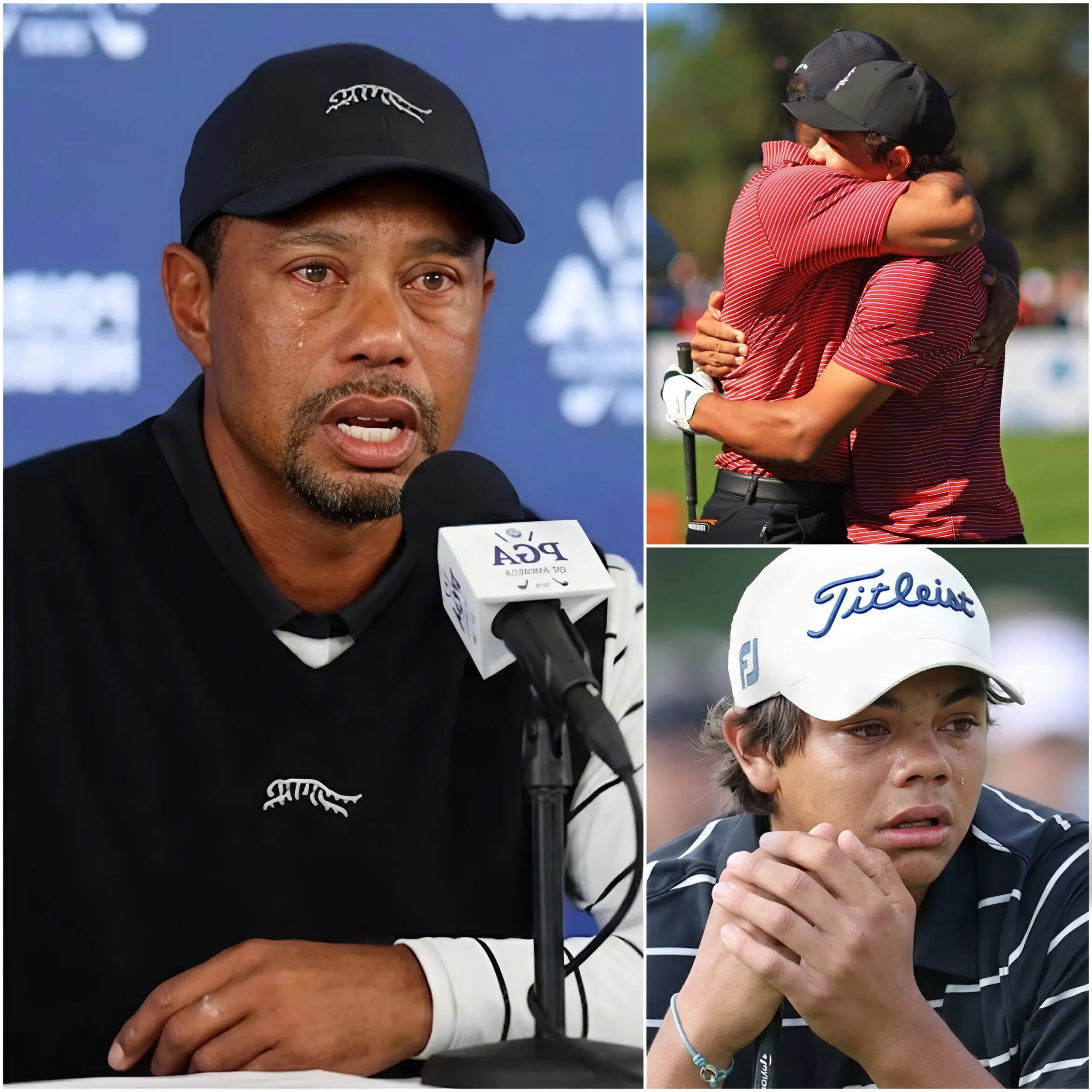 Cover Image for 💔 “HE’S STILL TOO YOUNG TO CARRY ALL OF THIS…” — Legendary golfer Tiger Woods emotionally opened up for the first time about the immense pressure Charlie Woods is facing at age 17.