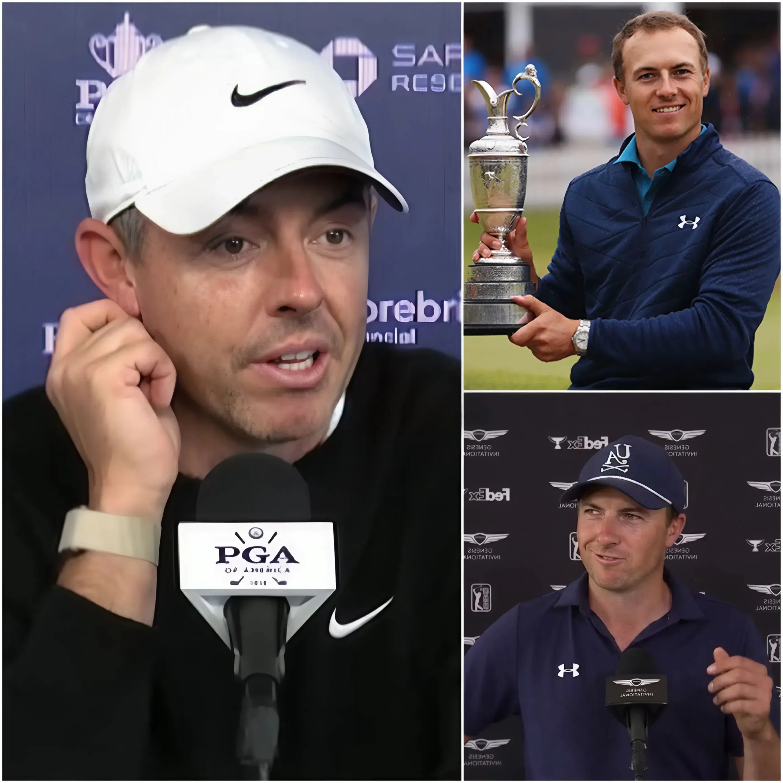 Cover Image for “At Jordan’s age… I wasn’t as experienced as he is now.” — Rory McIlroy surprised golf fans by expressing immense admiration for Jordan Spieth after the American golfer’s cool and classy performance.