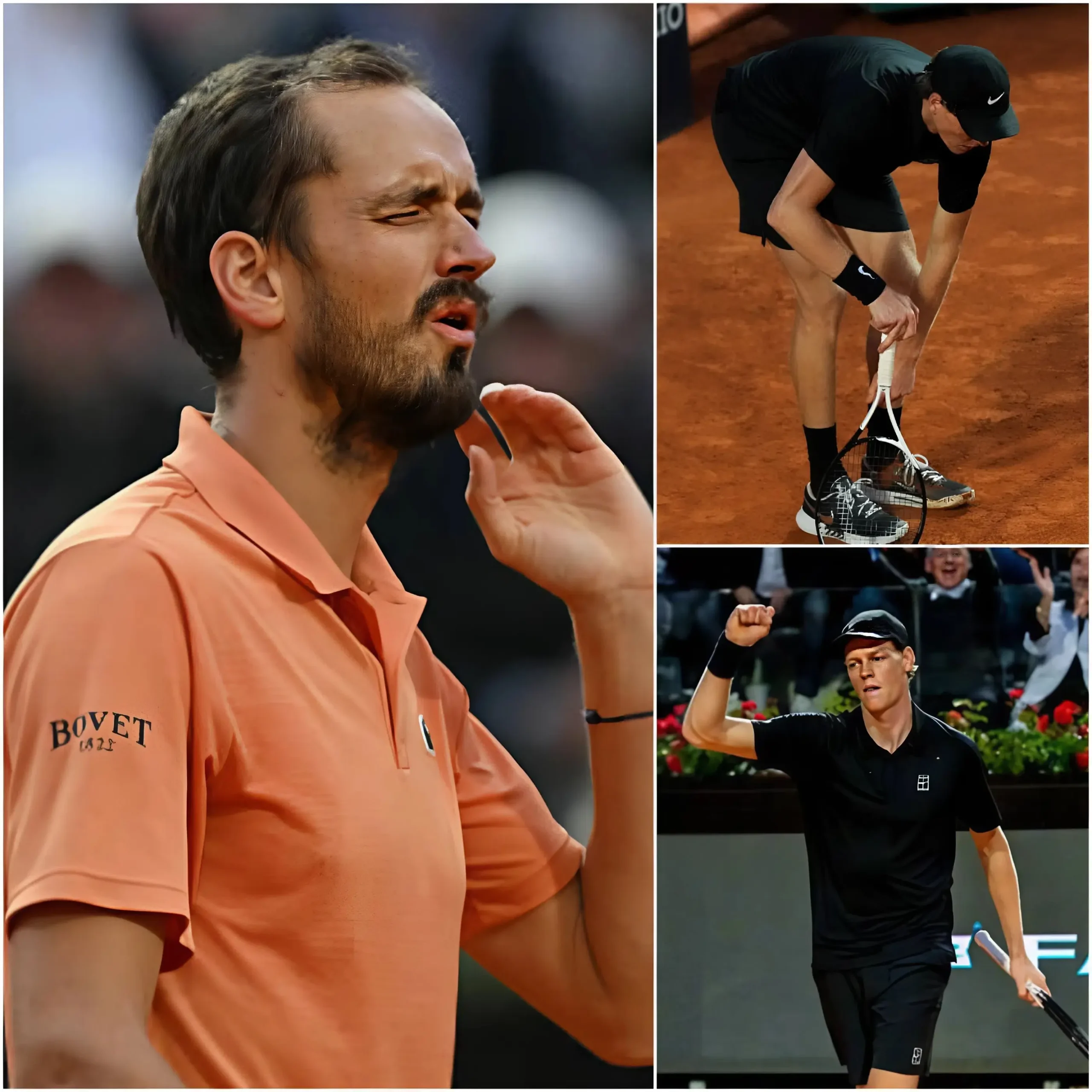 Cover Image for 🔥🔥 “Se vogliono che Jannik Sinner vinca a tutti i costi, allora dovrebbero consegnargli subito il trofeo dell’Italian Open e smettere di costringerci a giocare partite senza senso.” Daniil Medvedev ha accusato pubblicamente gli organizzatori del Rome Open dopo che, su richiesta di Sinner, la partita è stata interrotta, spezzando il ritmo positivo che Medvedev stava avendo.