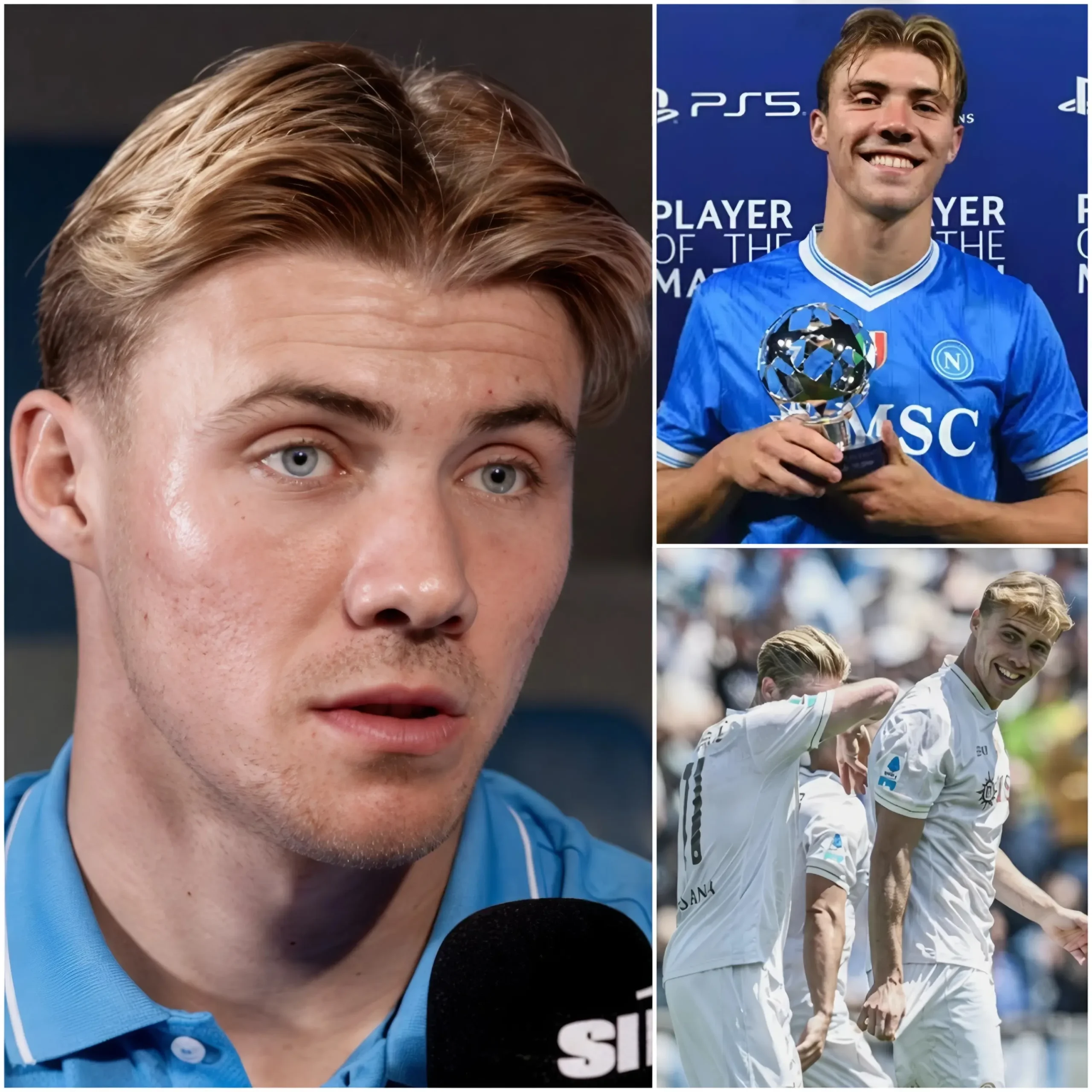 Cover Image for ❤️🩵Rasmus Højlund invia un messaggio emozionante al Napoli e al Manchester United Rasmus Højlund ha completato il suo trasferimento definitivo al Napoli e ha salutato con grande emozione il Manchester United, chiudendo ufficialmente il suo capitolo con il club inglese.