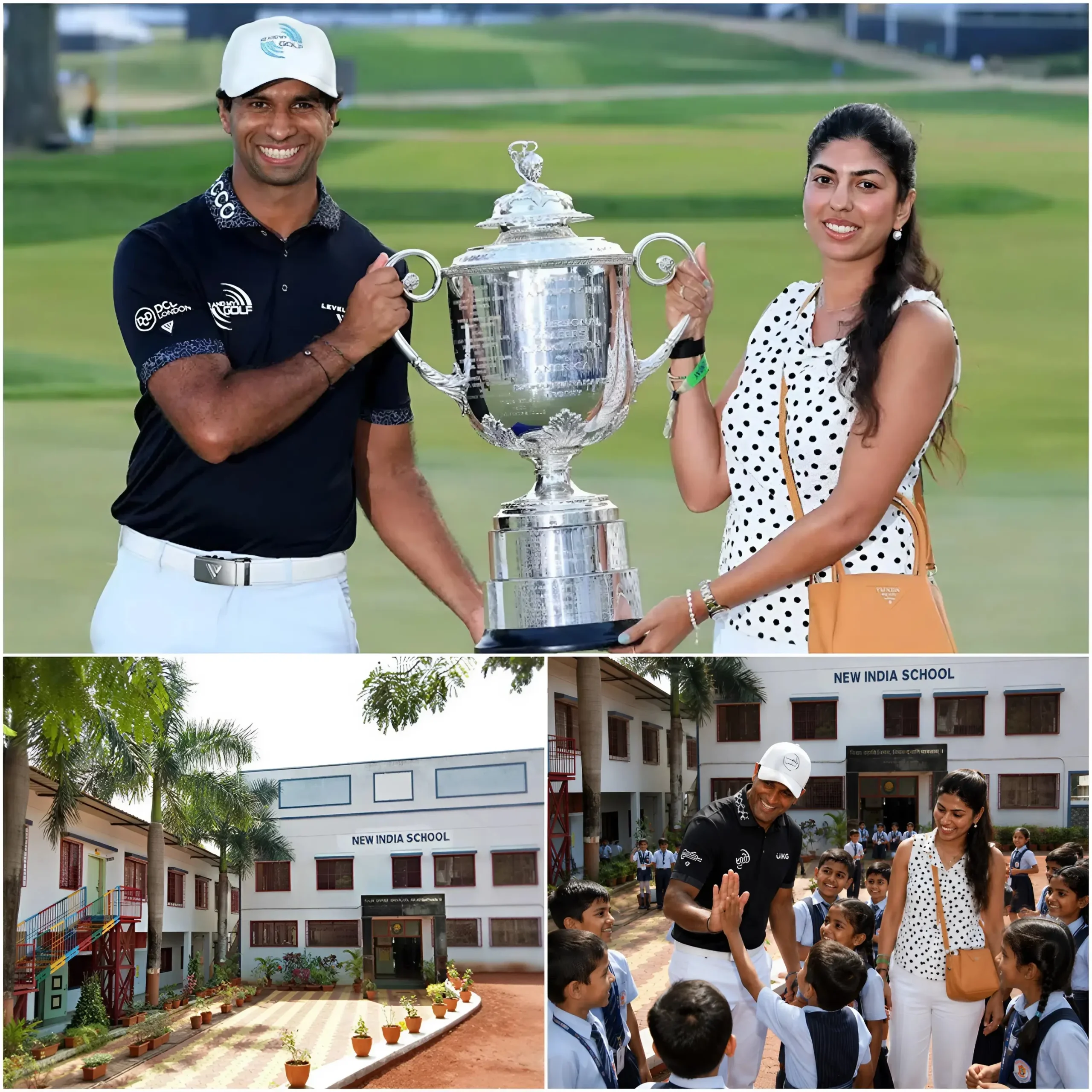 Cover Image for 🏆❤️ BEST NEWS FROM THE PGA CHAMPIONSHIP: AARON RAI DONATES ALL HIS PRIZE MONEY TO BUILD 10 SCHOOLS IN INDIA! Immediately after winning the PGA Championship, defending champion Aaron Rai and his wife