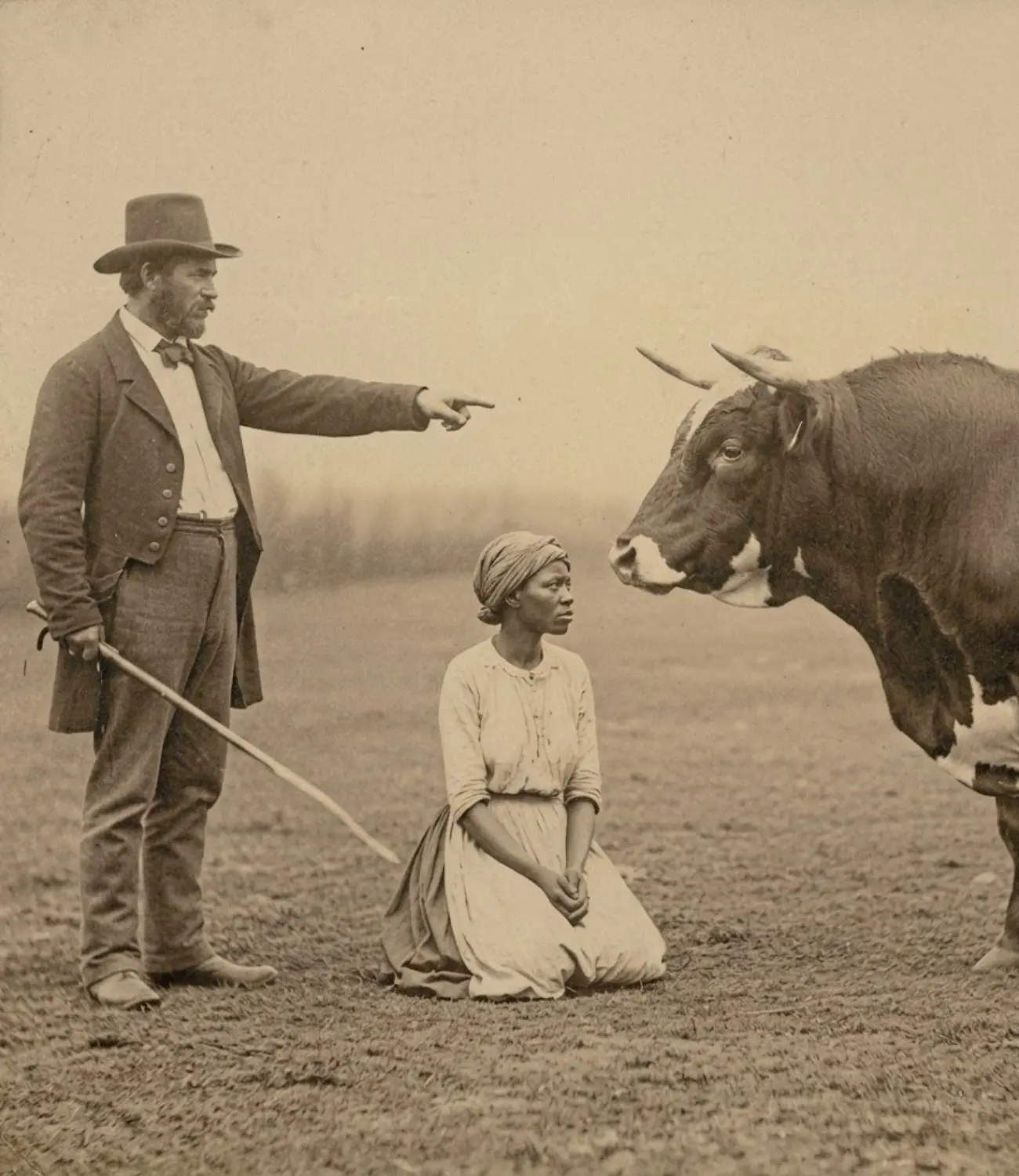 Cover Image for Un propriétaire de plantation força son esclave à s’accoupler avec son taureau primé… et la blâma quand rien ne se produisit…