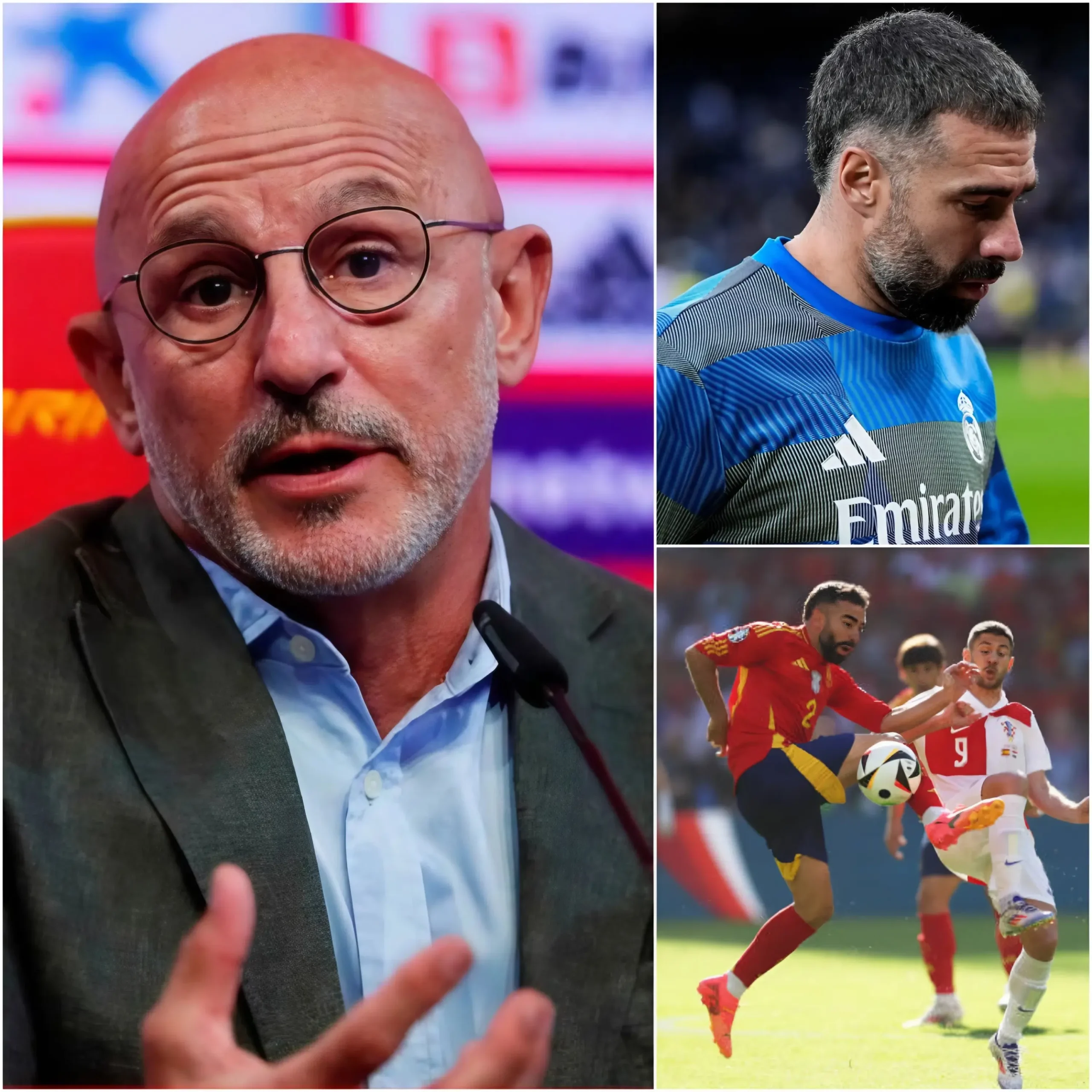 Cover Image for 🚨ÚLTIMA HORA: El seleccionador Luis de la Fuente ha revelado oficialmente la razón por la que Dani Carvajal fue excluido de la lista de la selección española.
