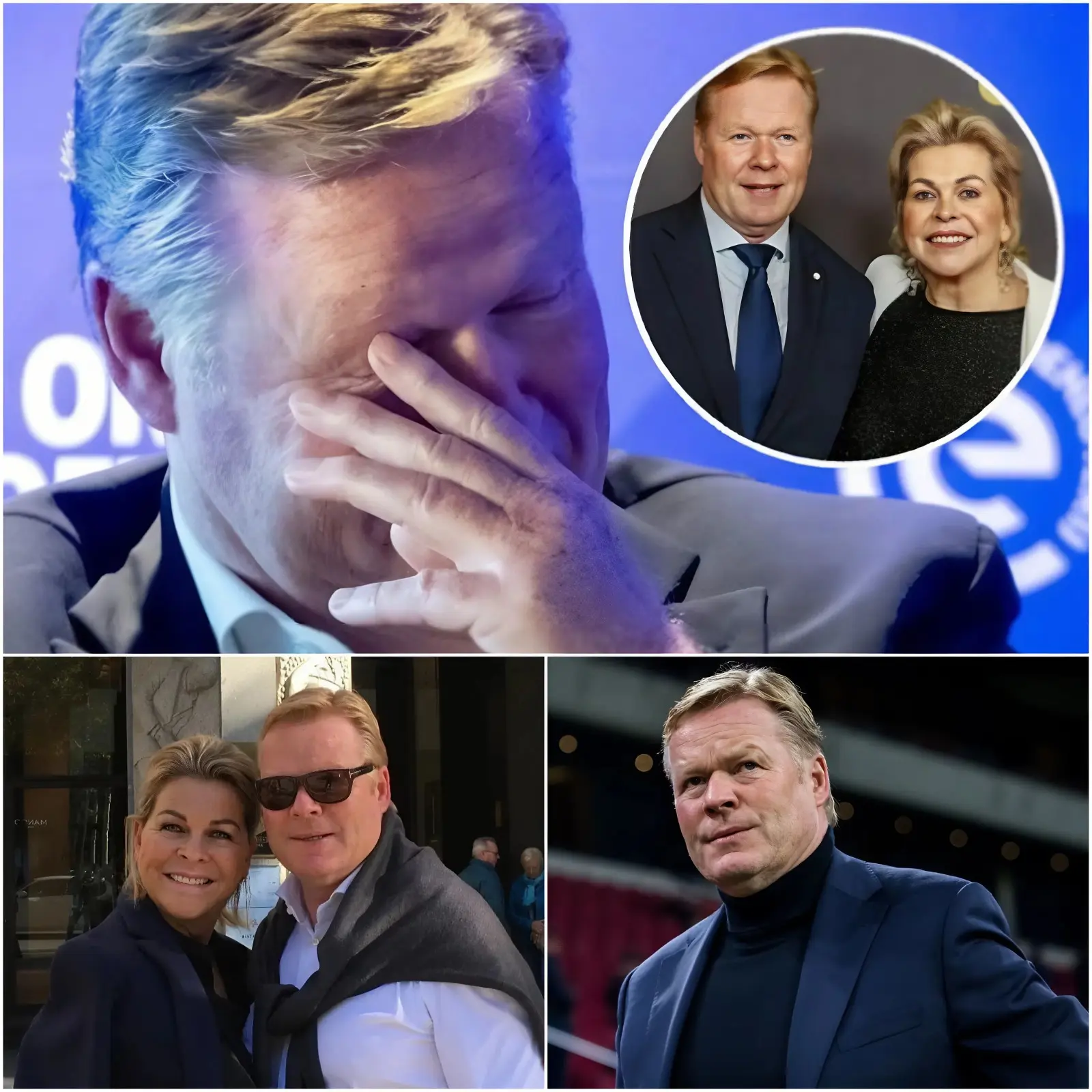 Cover Image for Ronald Koeman besloot het meest trieste nieuws aan te kondigen dat mensen in tranen achterlaat: “Mijn vrouw, het is… 😭 Lees verder in de eerste reactie 👇