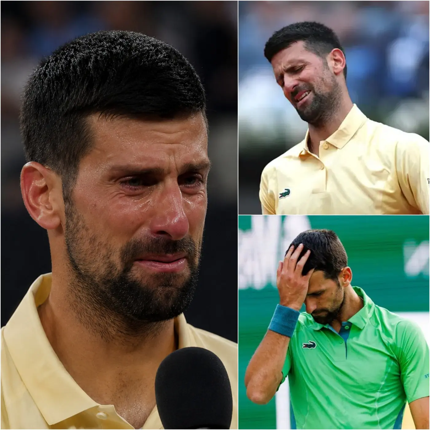 Cover Image for 🎾😢 “The Unbeatable” Novak Djokovic shares his terrible sadness 😔 Read more in the first comment 👇