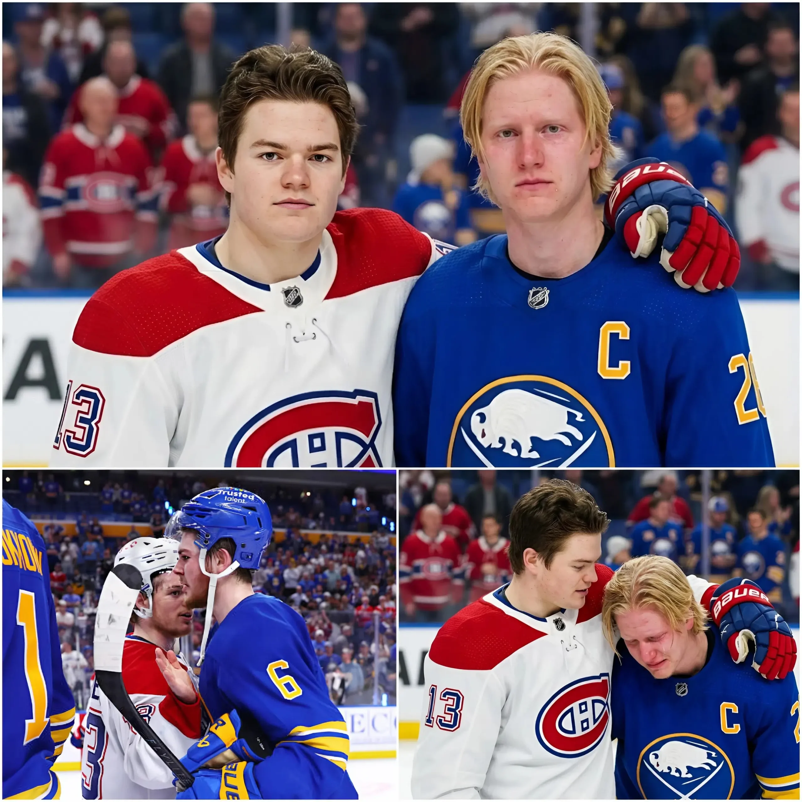 Cover Image for 🏒💔« Soutenez-le, il n’a rien fait de mal. » Après la défaite contre les Canadiens de Montréal, Rasmus Dahlin a soudainement explosé de colère et de frustration, lançant des paroles dures contre les joueurs de Montréal.