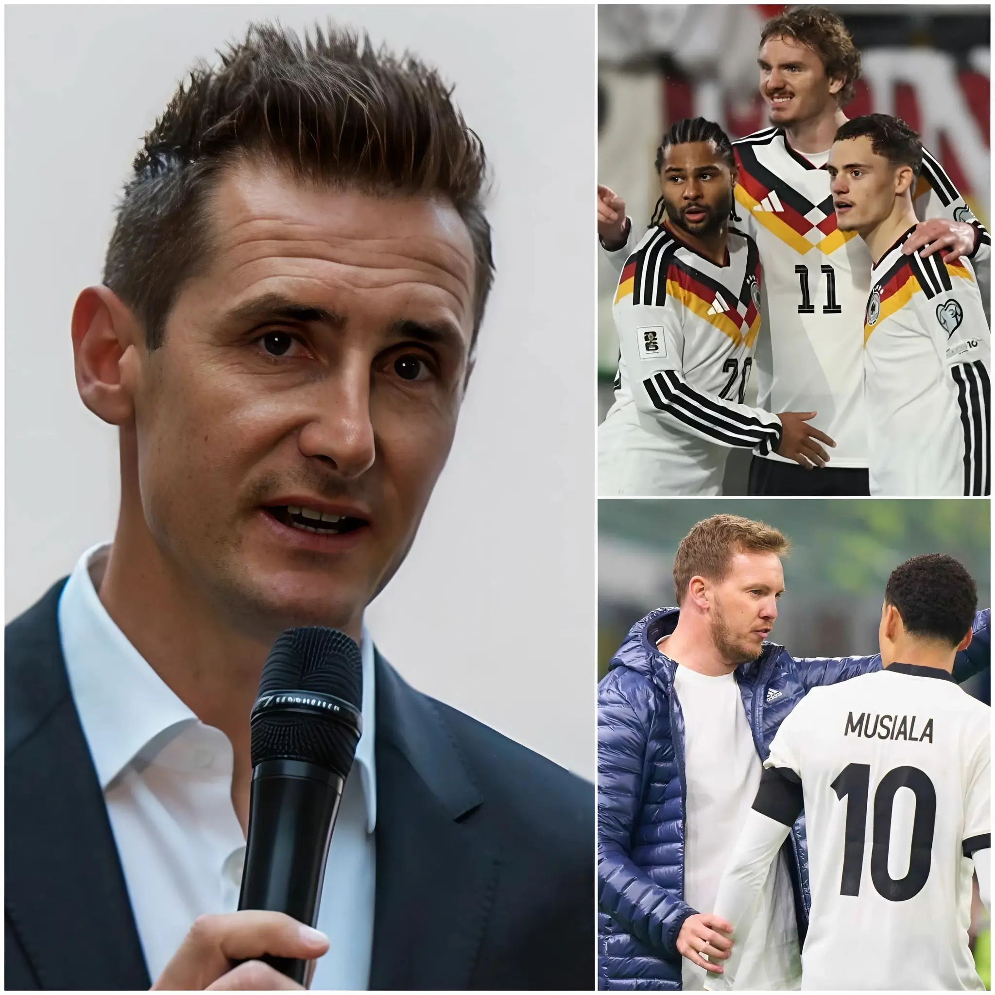 Cover Image for ️⚽„ER HAT EINEN FEHLER GEMACHT, ALS ER IHN NOMINIERT HAT …“ – Die deutsche Fußballlegende Miroslav Klose hat Bundestrainer Julian Nagelsmann scharf kritisiert.