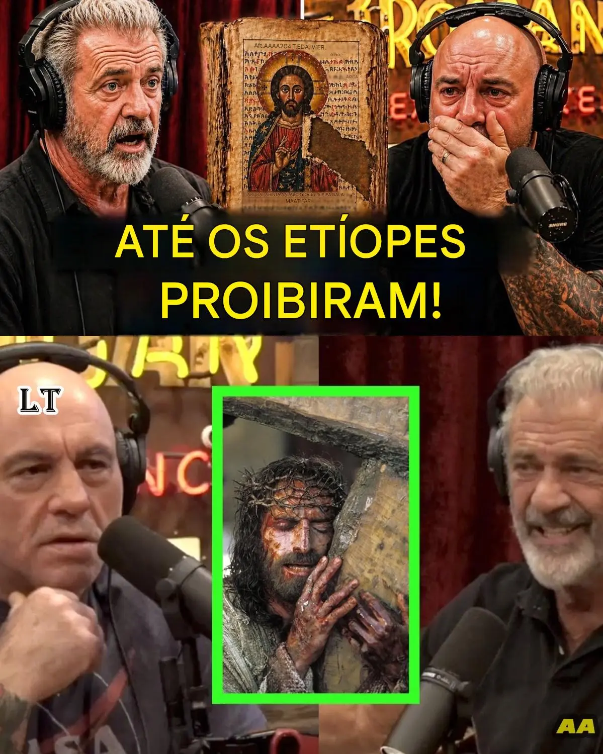 Cover Image for Joe Rogan ficou completamente em silêncio quando Mel Gibson revelou o Jesus cósmico escondido por 1.700 anos
