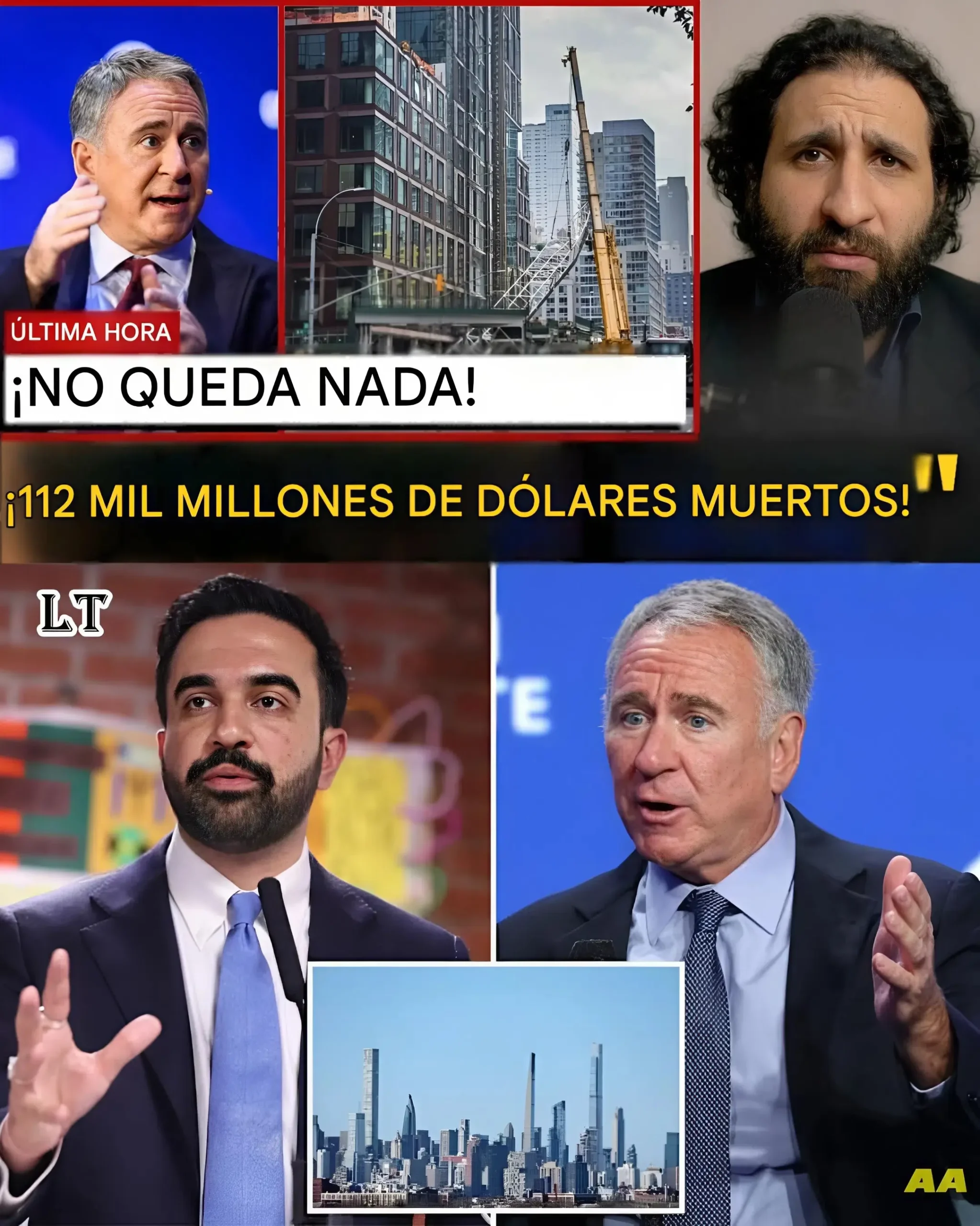 Cover Image for 🔥 EL ALCALDE MAMDANI PIERDE LOS ESTRIBOS TRAS LA CANCELACIÓN DE LA TORRE DE 6 MIL MILLONES DE DÓLARES DE KEN GRIFFIN EN NUEVA YORK: 21.000 EMPLEOS DESAPARECEN POR UN SOLO VIDEO 🔥