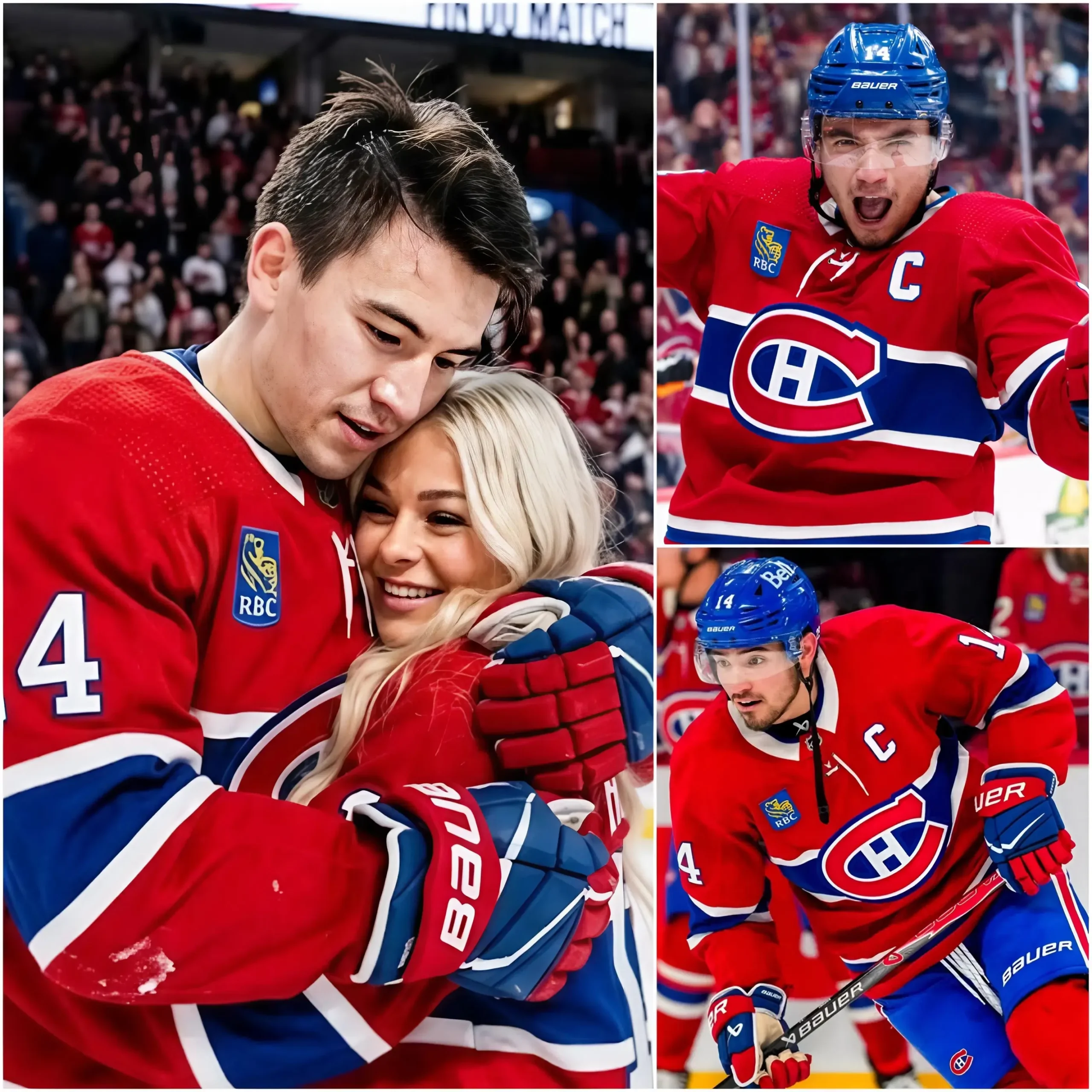 Cover Image for 💝« J’ai tenu ma promesse ! Cette victoire… est pour toi. » Juste après la victoire des Montreal Canadiens contre les Buffalo Sabres, Nick Suzuki est resté immobile au centre de la patinoire, la voix basse et légèrement tremblante.