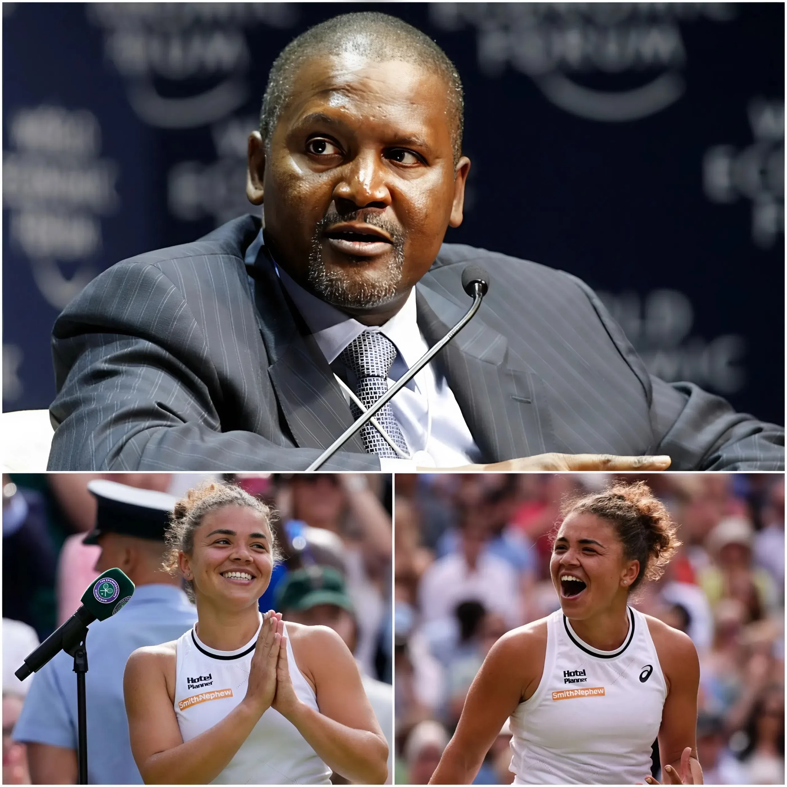 Cover Image for ULTIM’ORA: Il miliardario Aliko Dangote — l’uomo più ricco d’Africa — ha stupito il mondo invitando la stella del tennis Jasmine Paolini a partecipare a un evento benefico di caratura mondiale: l’African Children’s Charity Tennis Tournament.